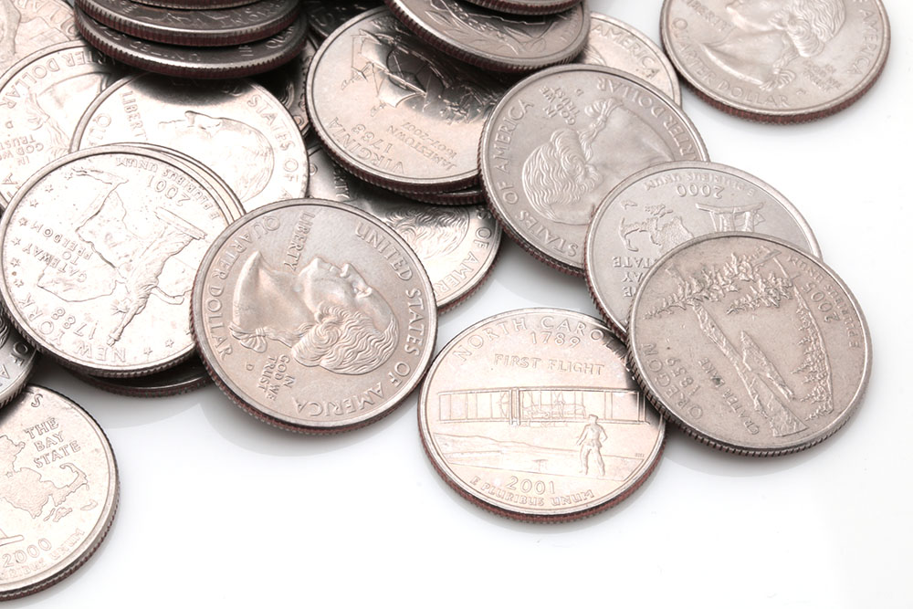 Large Group of 460 George Washington Quarters