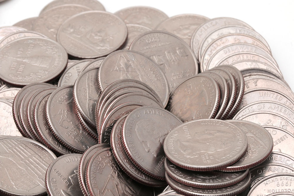 Large Group of 460 George Washington Quarters