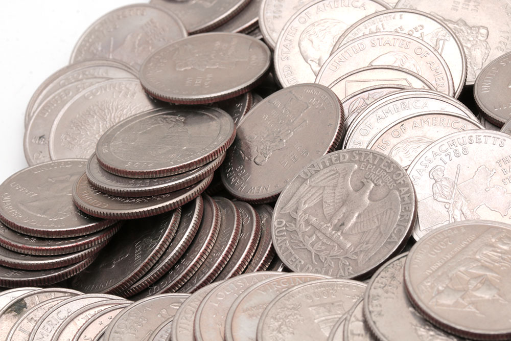 Large Group of 460 George Washington Quarters