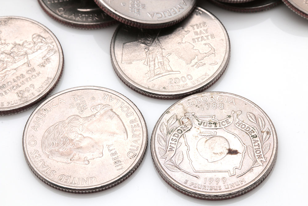 Large Group of 460 George Washington Quarters