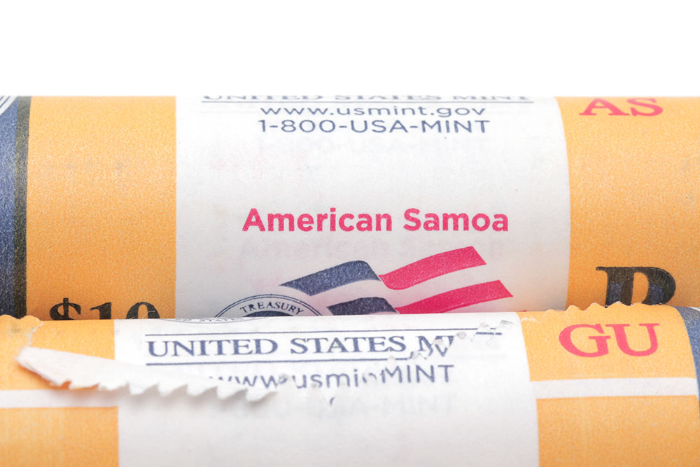 Group of Eight U.S. Mint Rolls of 2009 Quarters