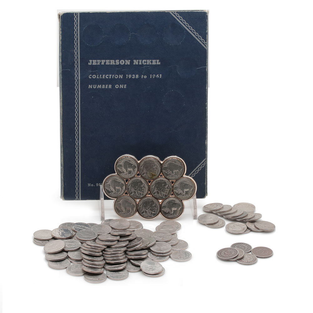 Group of Forty-six Various American Nickels