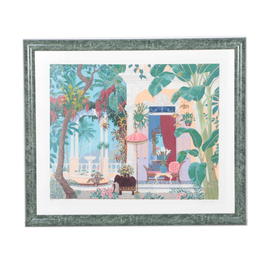 John Kiraly Limited Edition Serigraph "Miss Liza's Hideaway"