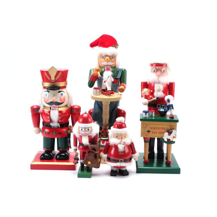 Wooden Nutcrackers Including E.M. Merck Collection and Nutcracker Village