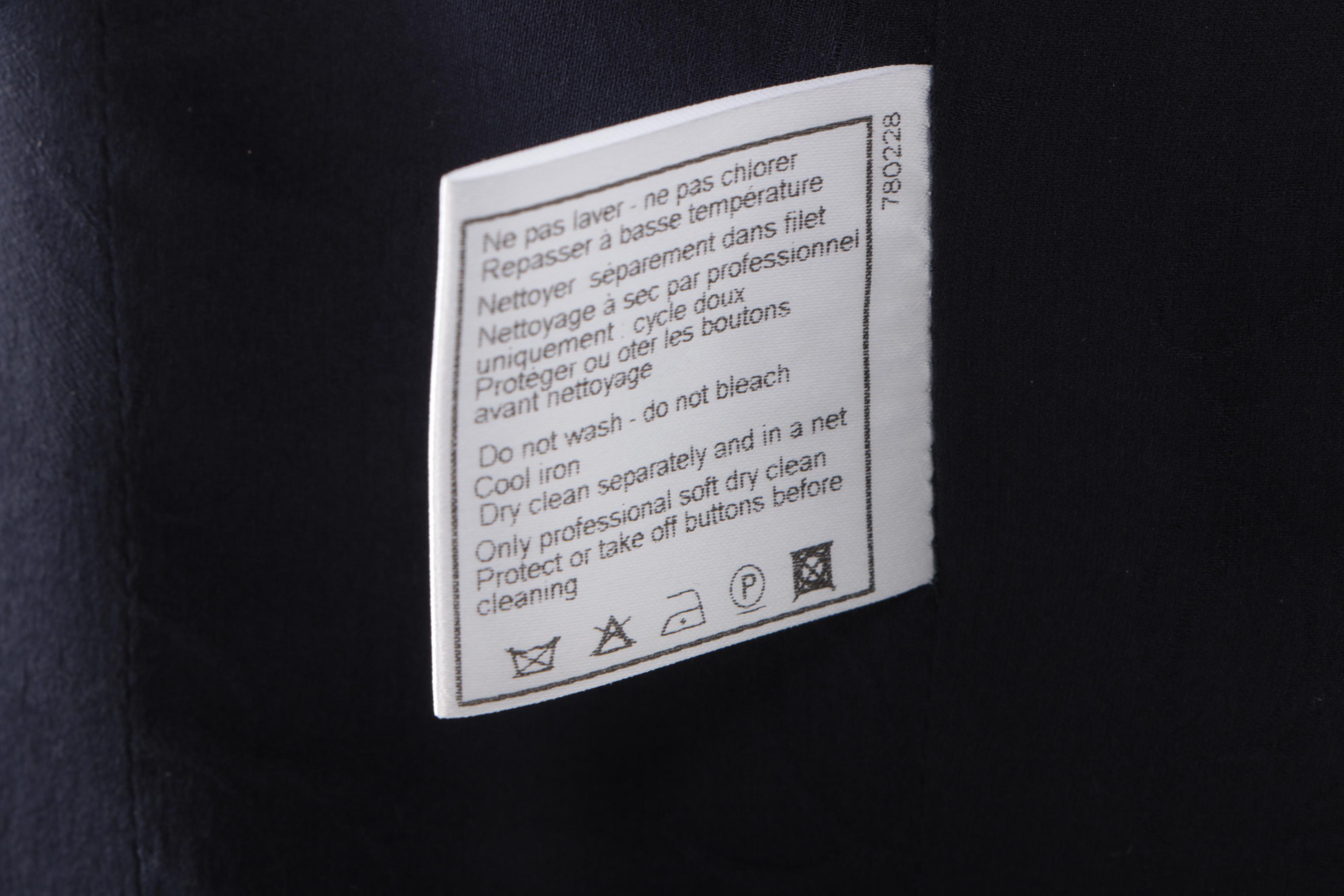 Chanel Navy Blue Wool Blended Jacket