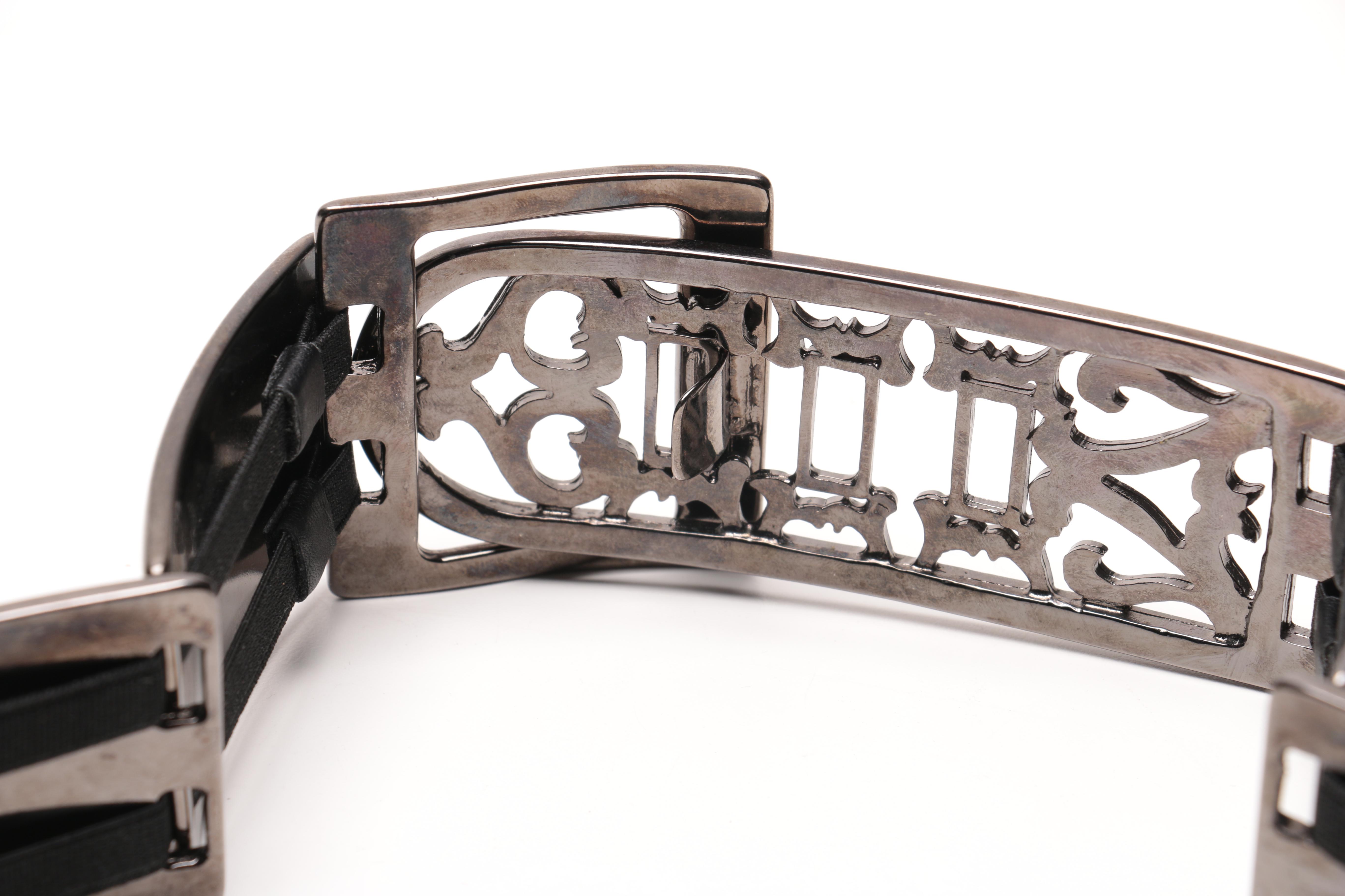 Black and Silver Tone Belts Including Brighton