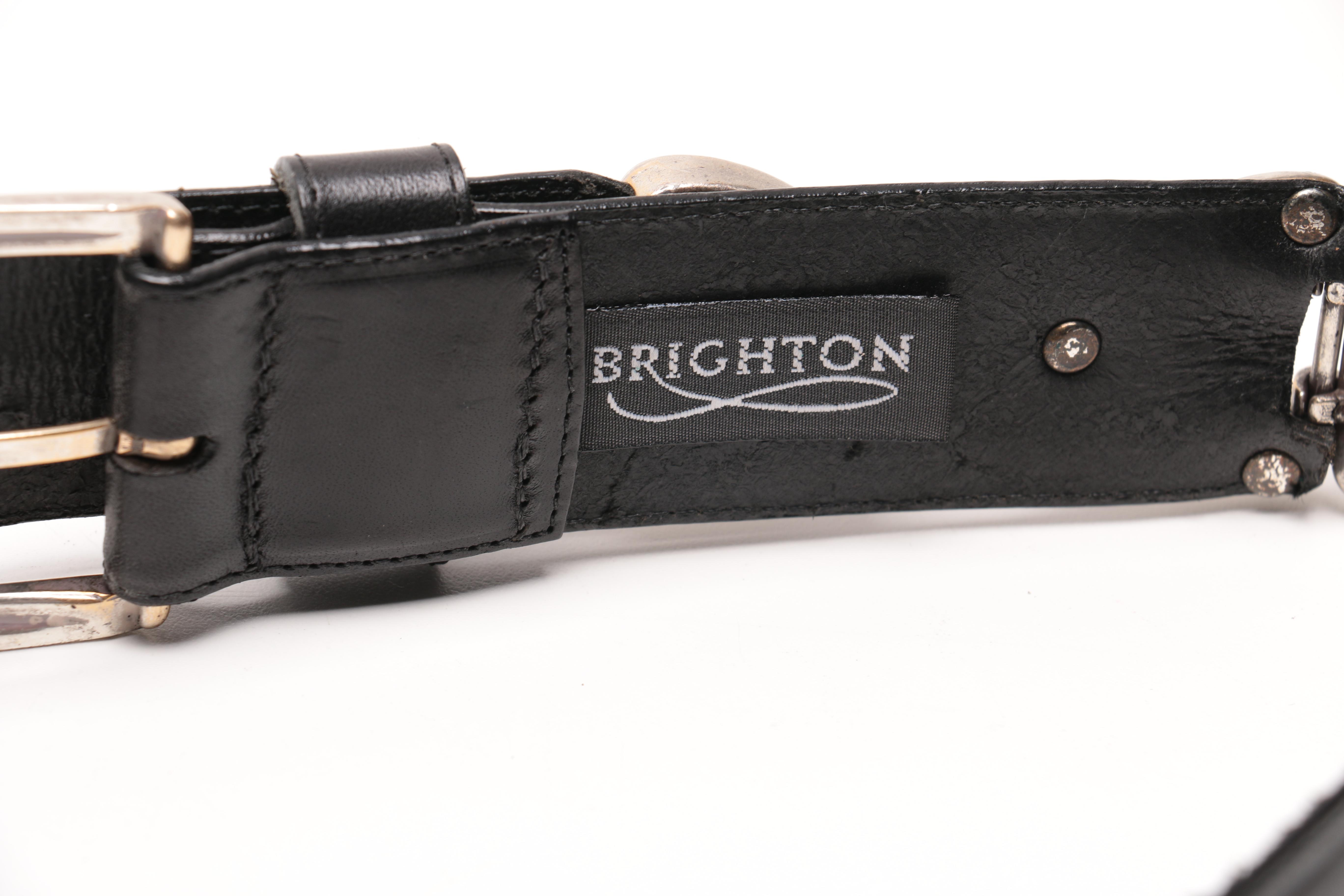 Black and Silver Tone Belts Including Brighton