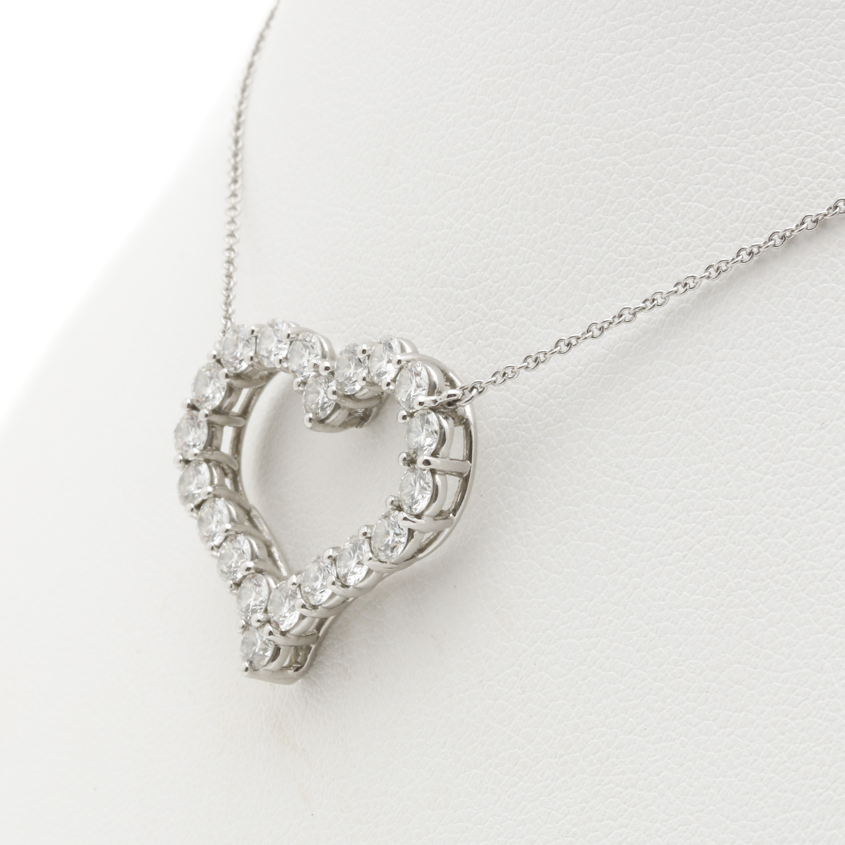 Tiffany & Co. Platinum Necklace with 2.00 CTW Diamond Heart Shape Pendant
