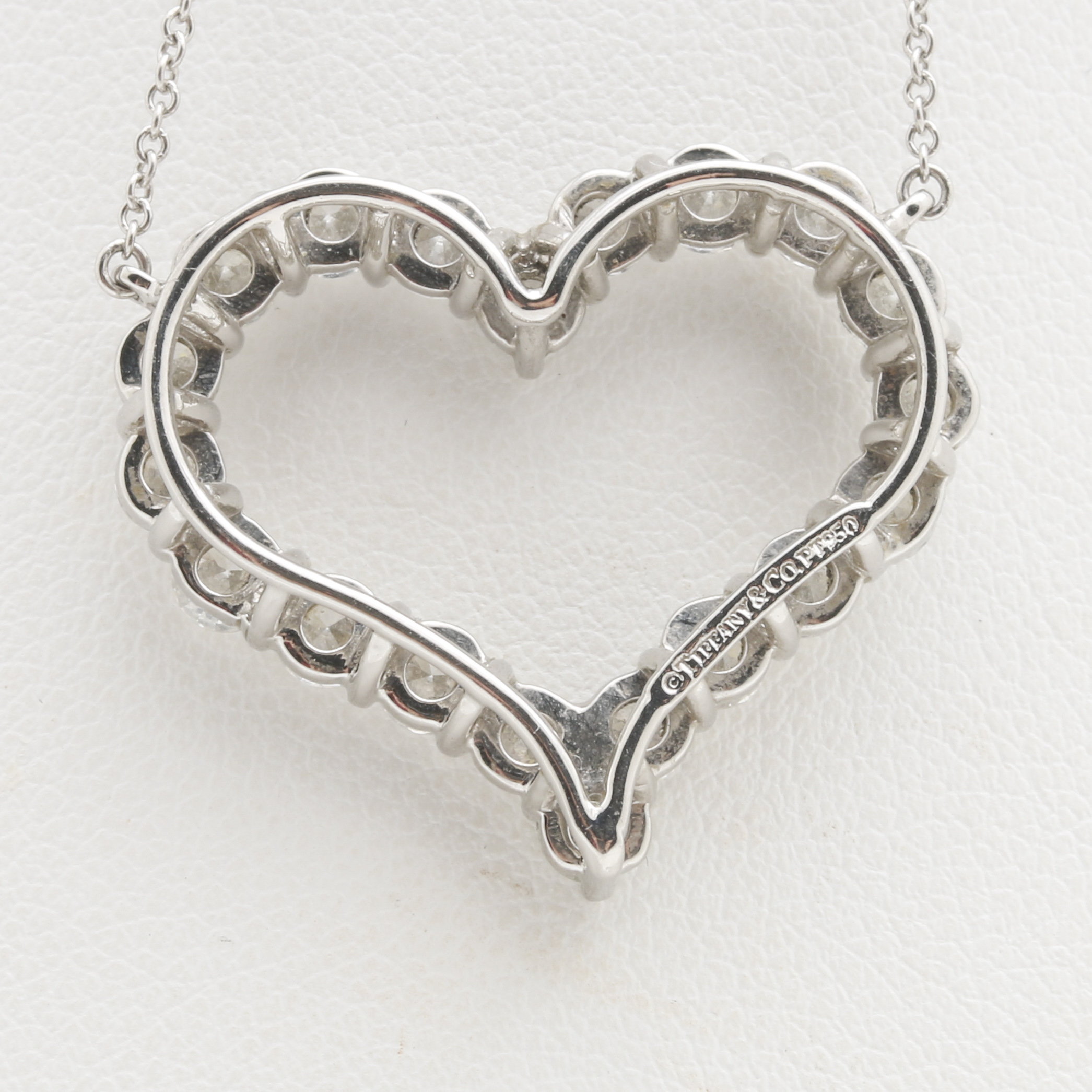 Tiffany & Co. Platinum Necklace with 2.00 CTW Diamond Heart Shape Pendant