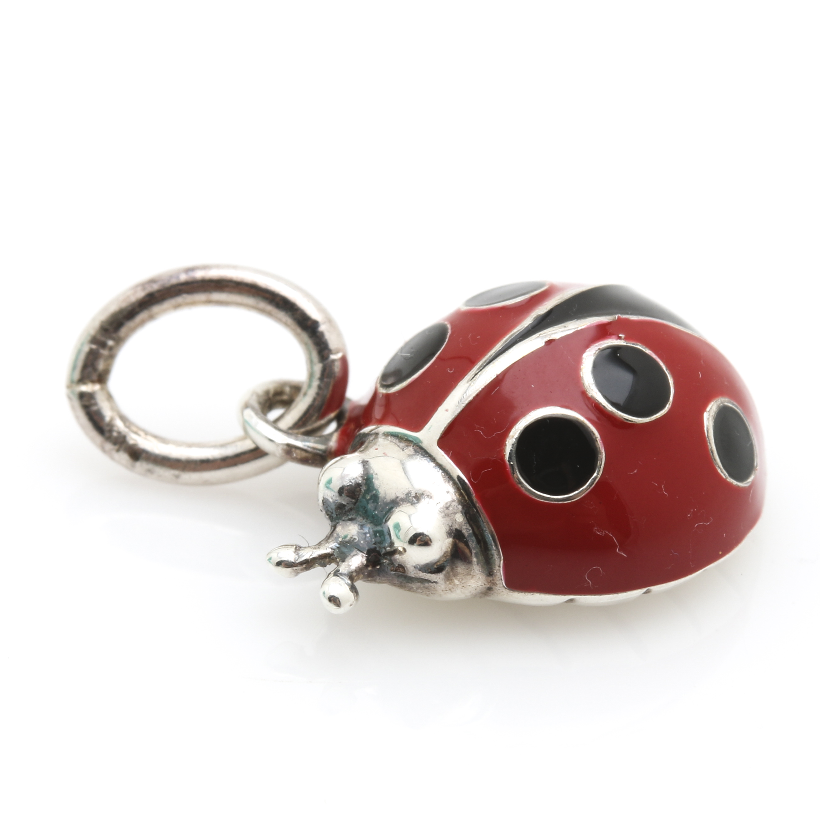 Tiffany & Co. Sterling Silver and Enamel Ladybug Charm