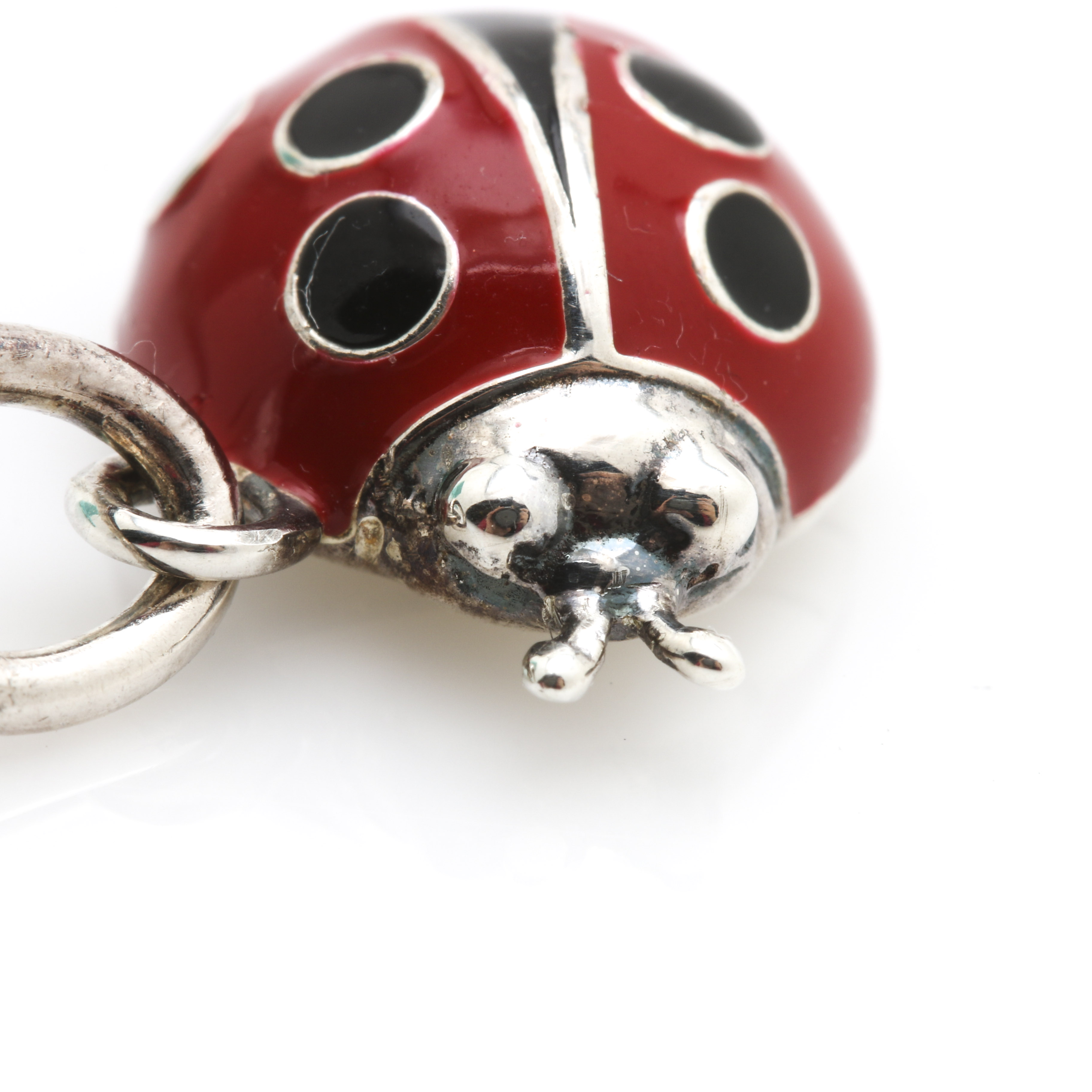 Tiffany & Co. Sterling Silver and Enamel Ladybug Charm