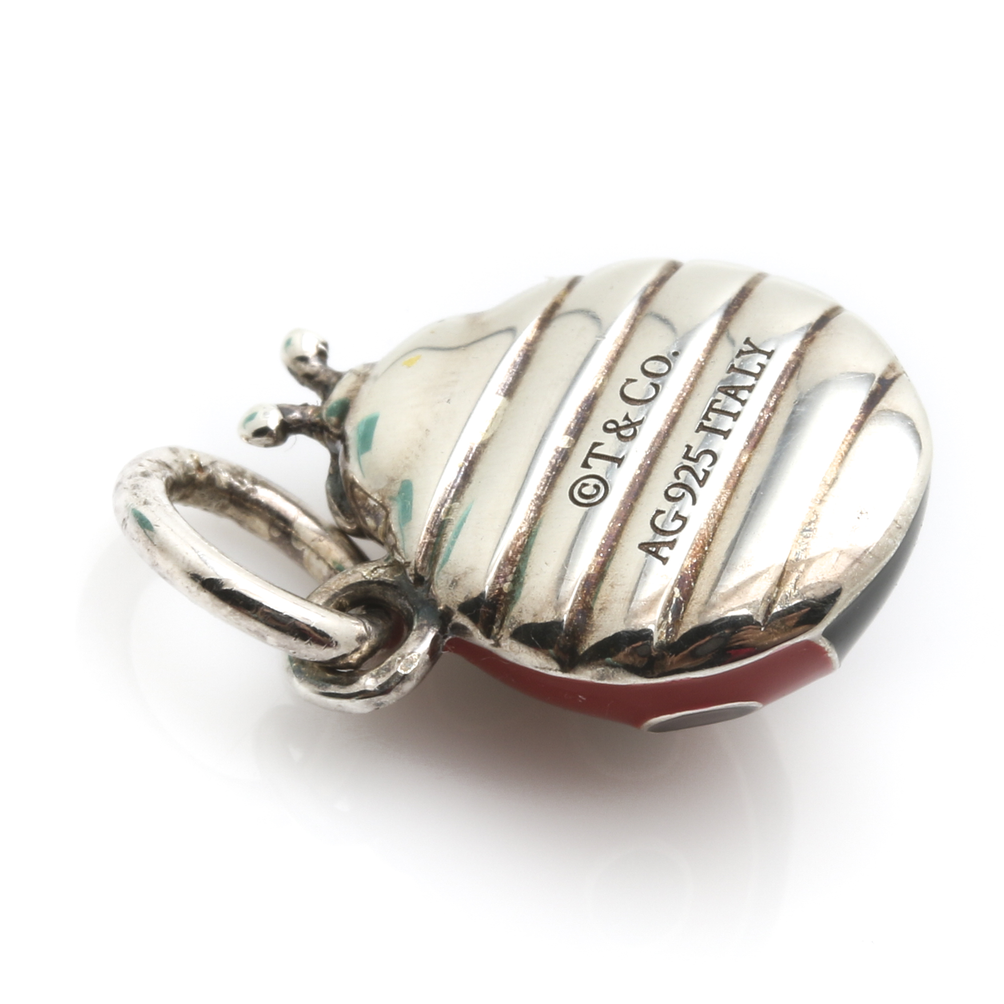 Tiffany & Co. Sterling Silver and Enamel Ladybug Charm