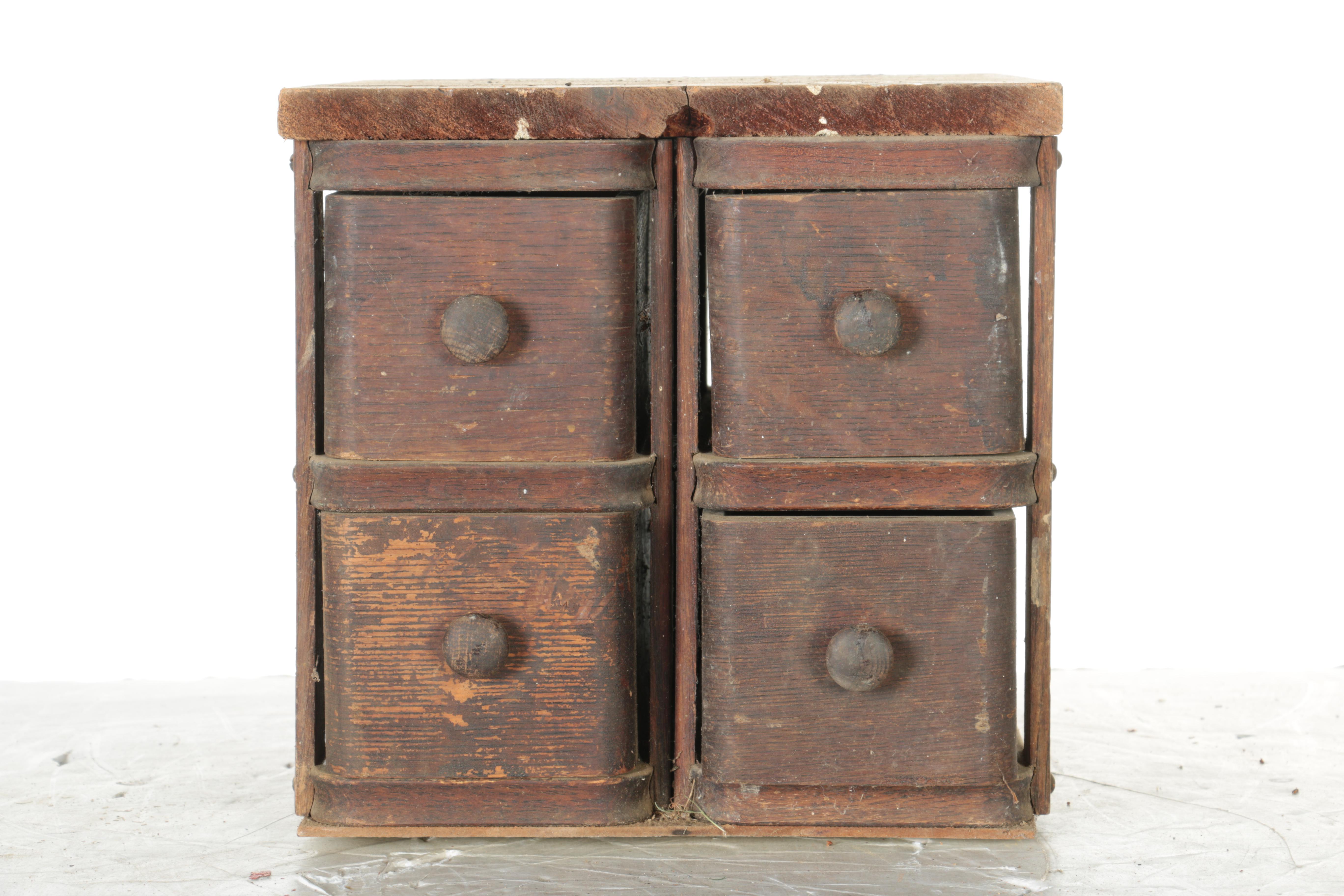 Oak Four-Drawer Chest With Cable Driven Tie-Down