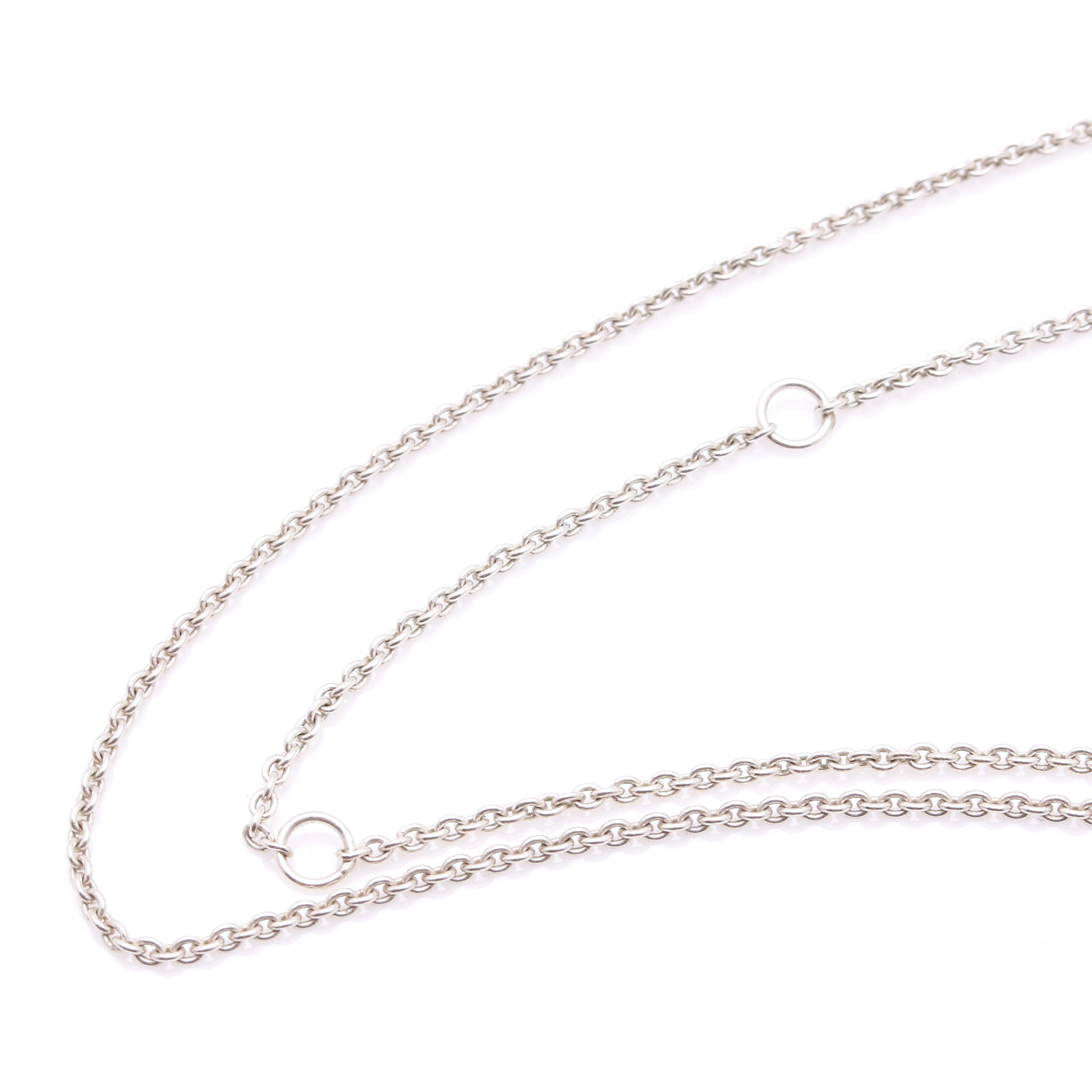 Pandora Sterling Silver Cubic Zirconia Heart Charm With Chain Necklace