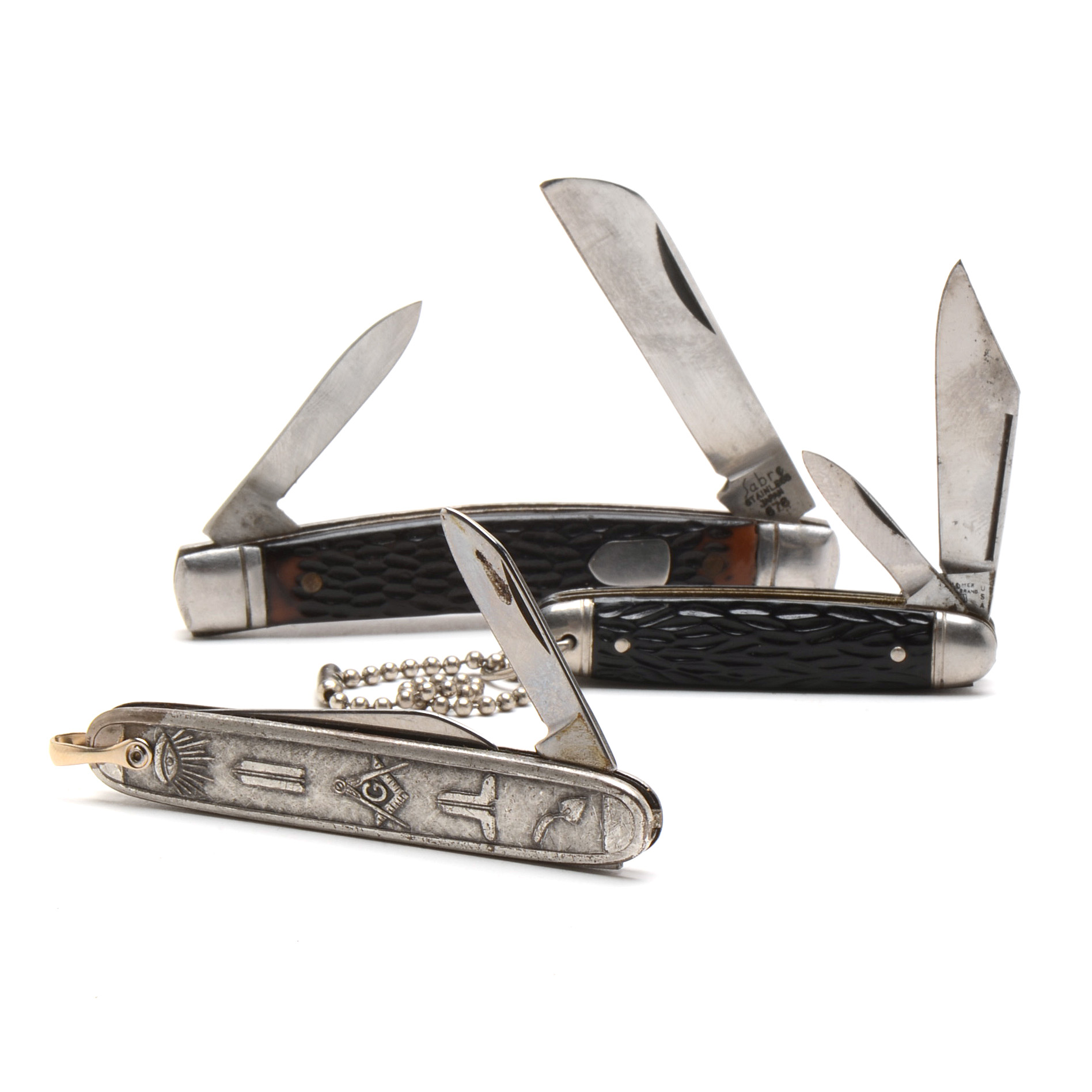 Collection of Assorted Pocket Knives plus Masonic Pen Knife
