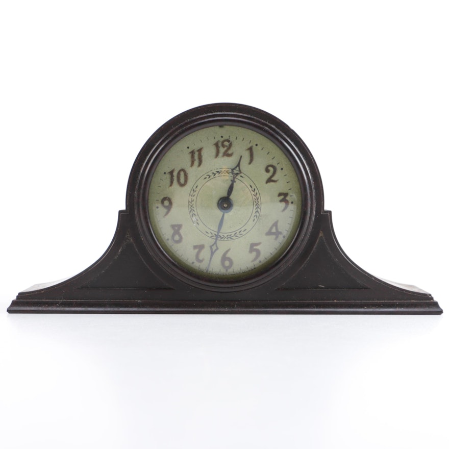 New Haven Clock Co. Wood Mantel Clock