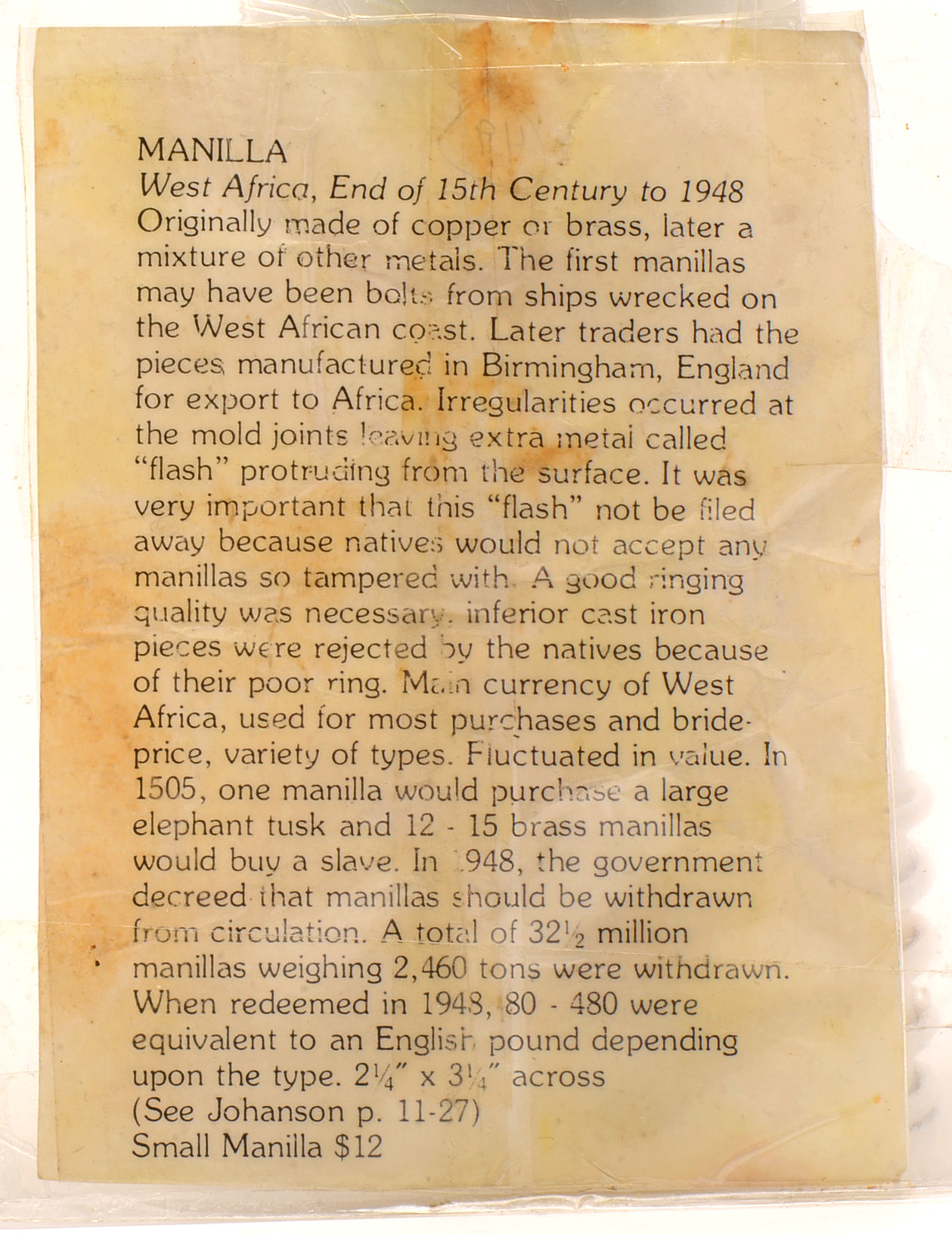 Pair of West African Manilla