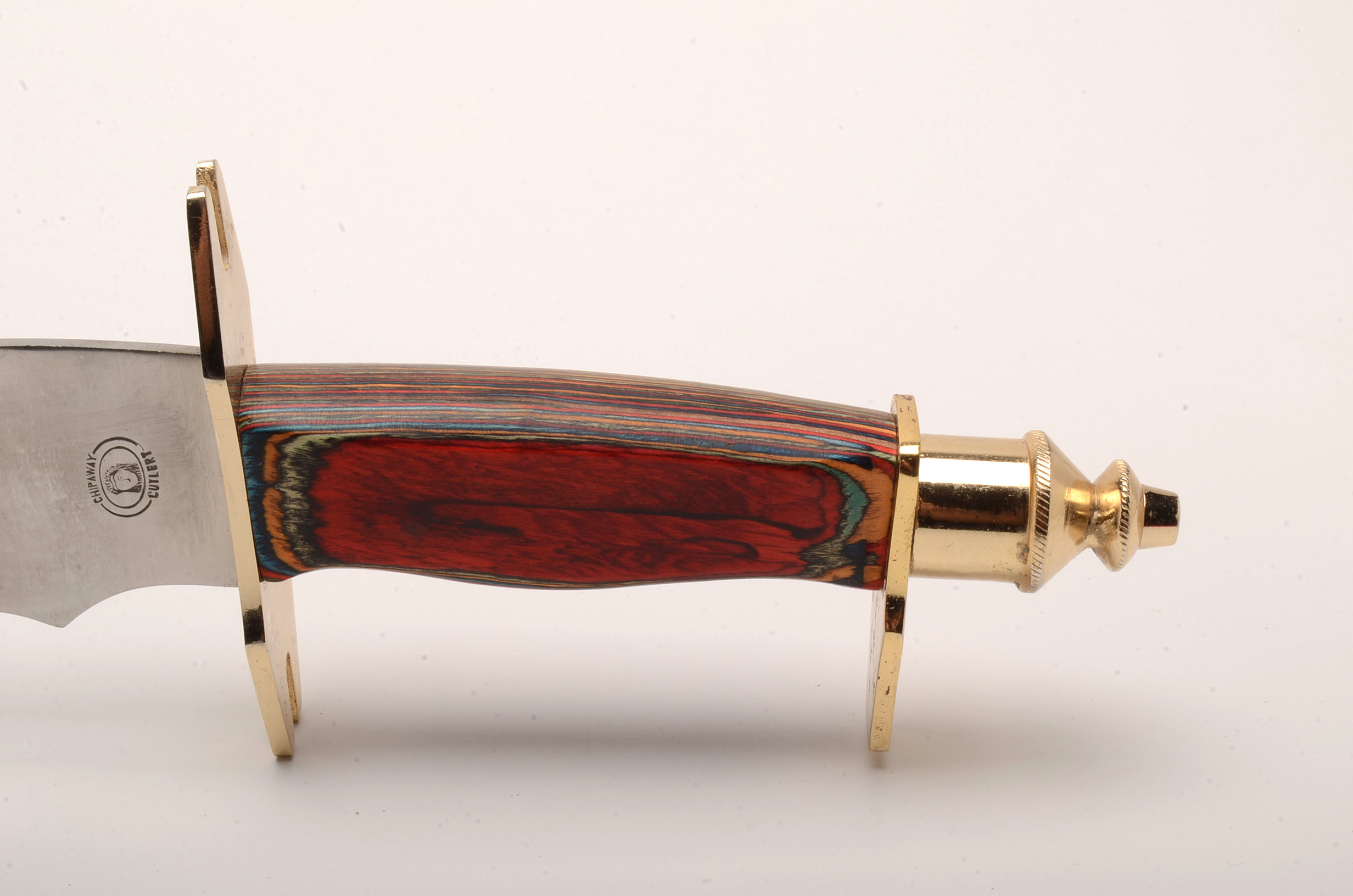 Break Up Country Bowie Hunting Knife with Leather Sheath