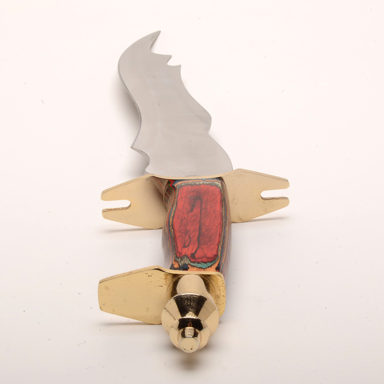 Break Up Country Bowie Hunting Knife with Leather Sheath