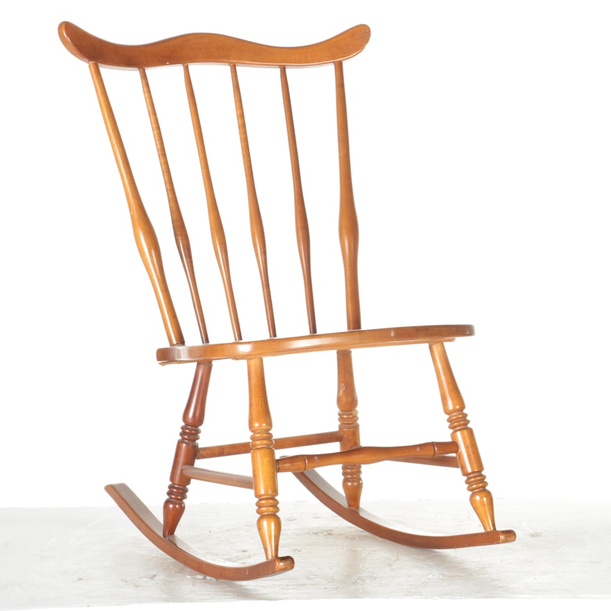 Maple Windsor Style Rocking Chair