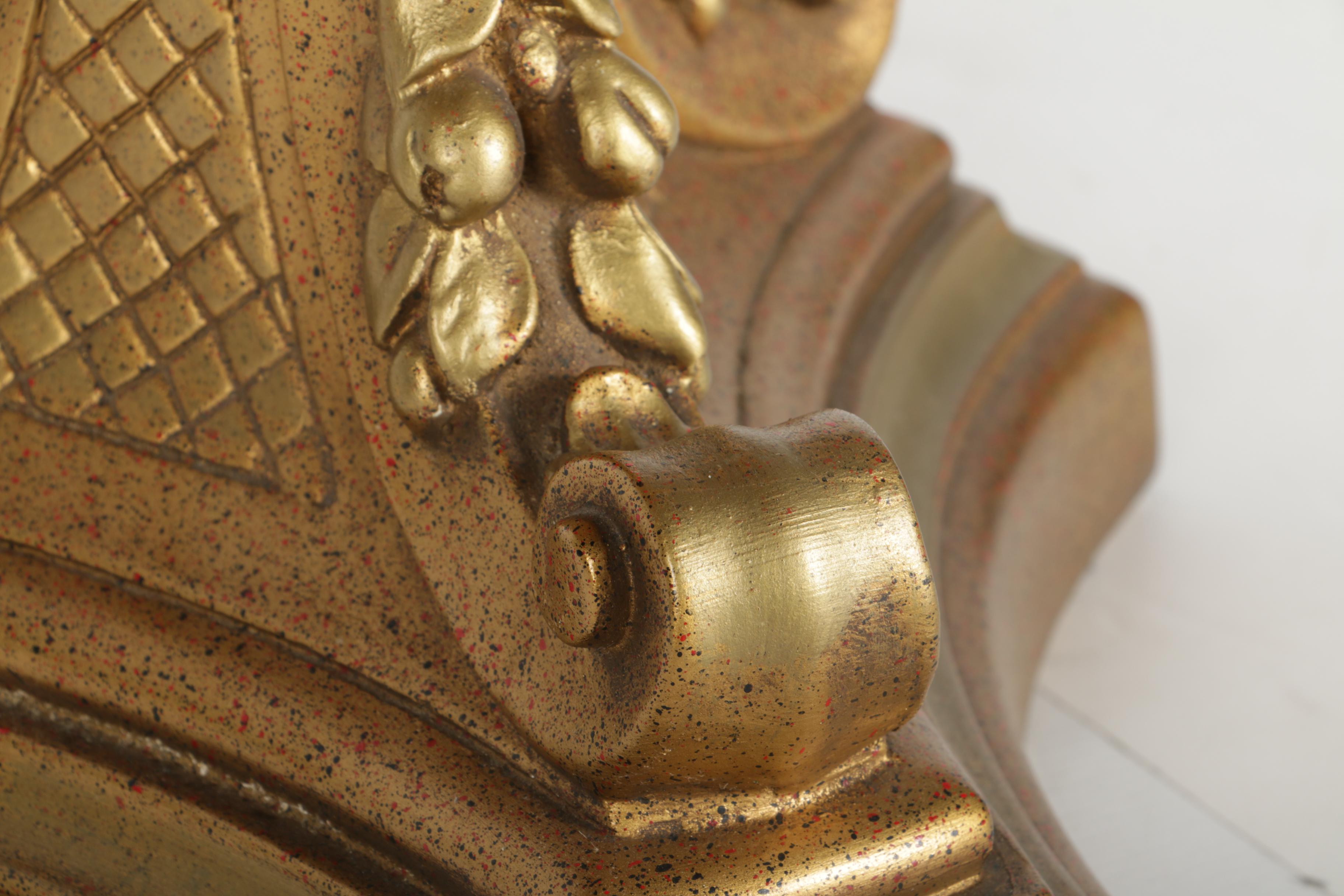 Vintage Hollywood Regency Style Side Table with Marble Top