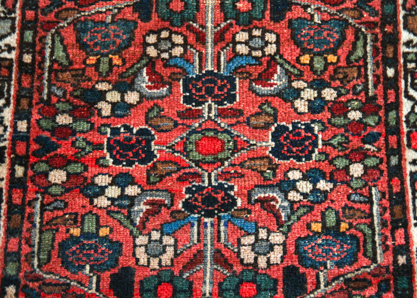 Semi-Antique Hand-Knotted Kazak Accent Rug