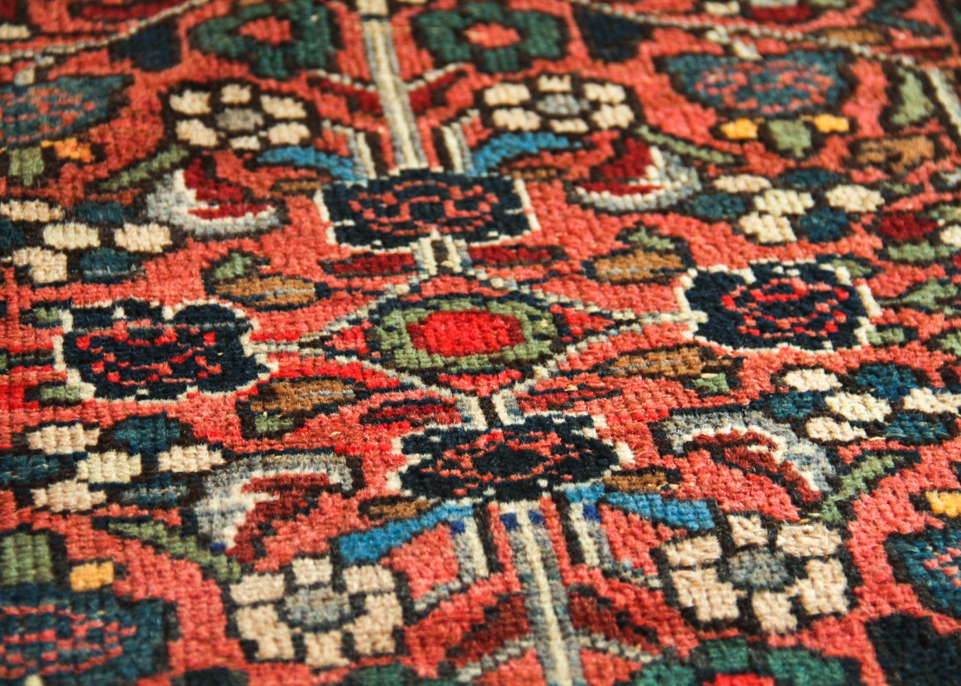 Semi-Antique Hand-Knotted Kazak Accent Rug