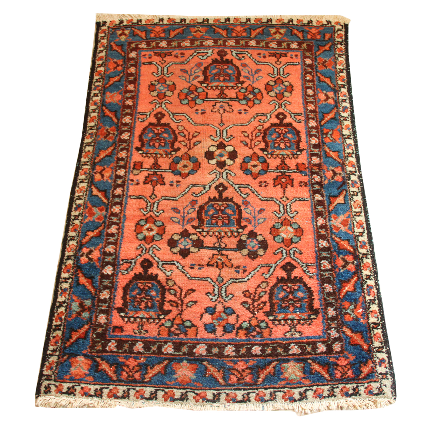 Vintage Hand-Knotted Caucasian Area Rug