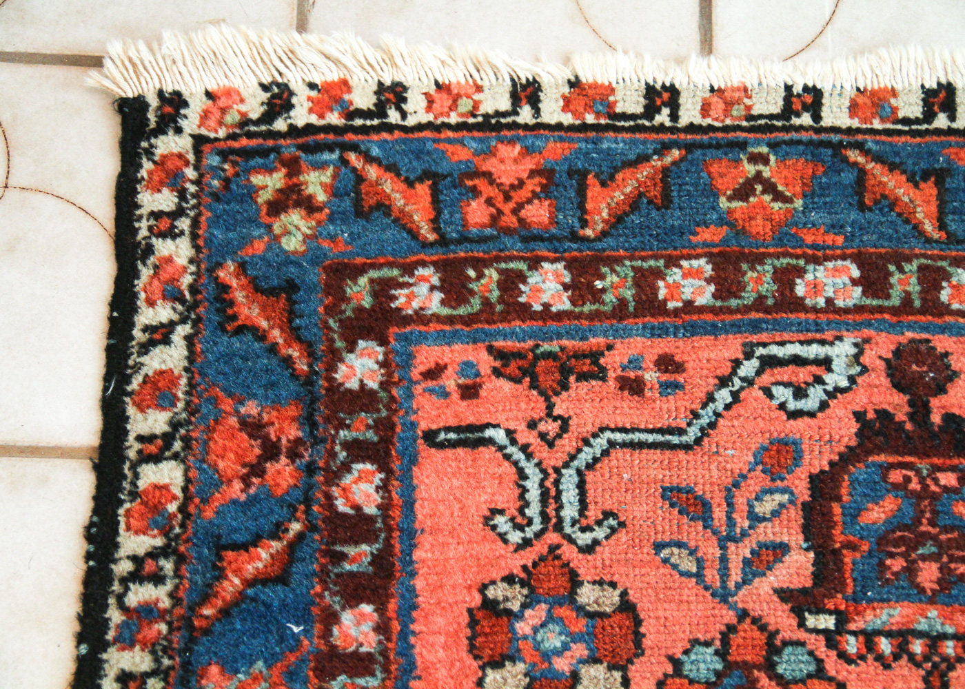 Vintage Hand-Knotted Caucasian Area Rug