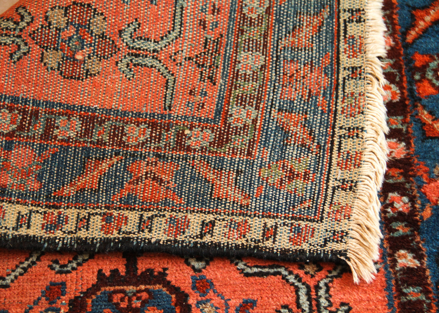 Vintage Hand-Knotted Caucasian Area Rug