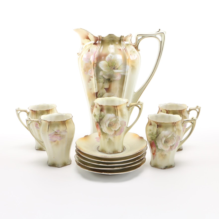 R. S. Prussia Porcelain Hot Chocolate Set