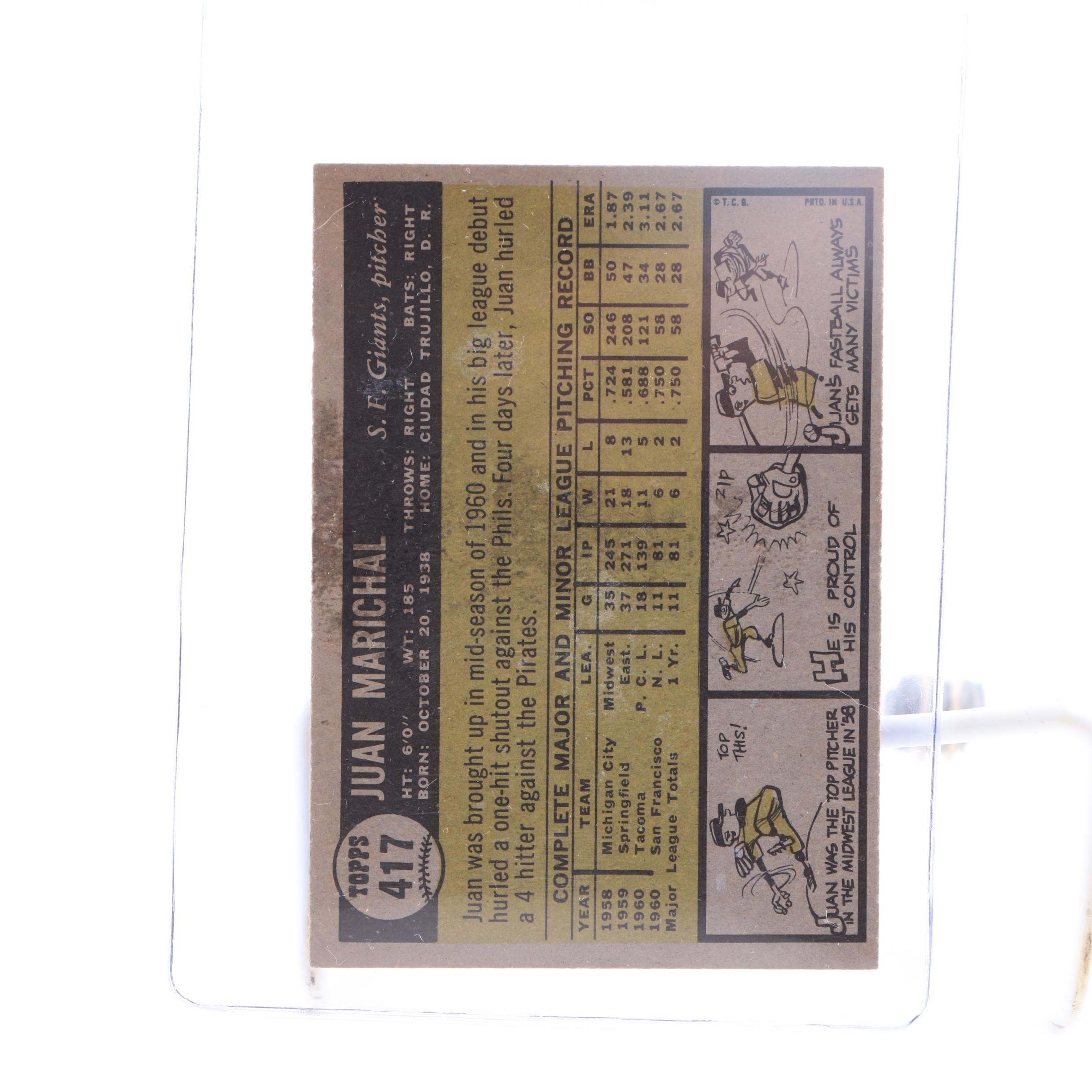 Johnny Bench and Juan Marichal Rookie Baseball Cards