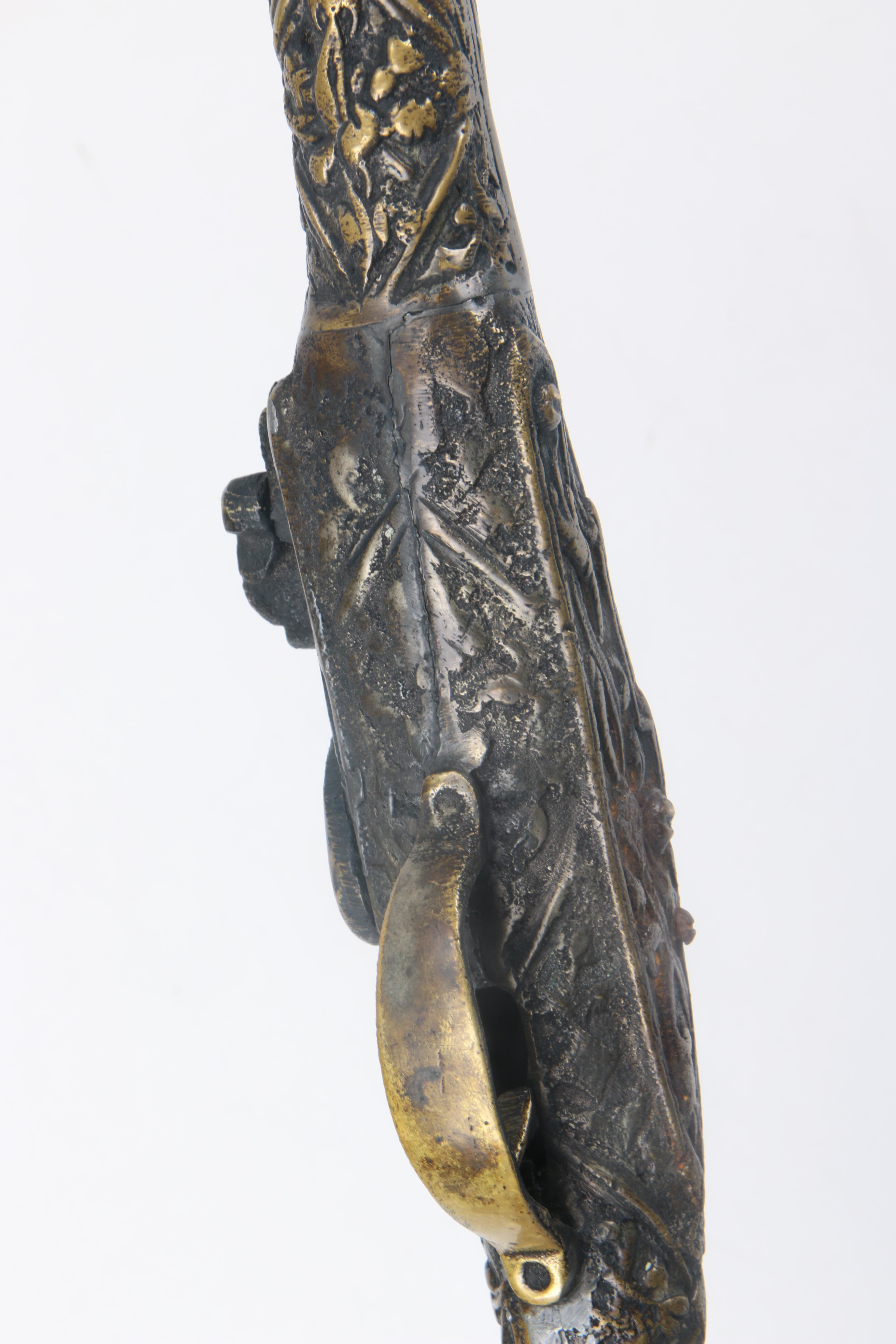 Antique Bronze Replica Flintlock Pistol