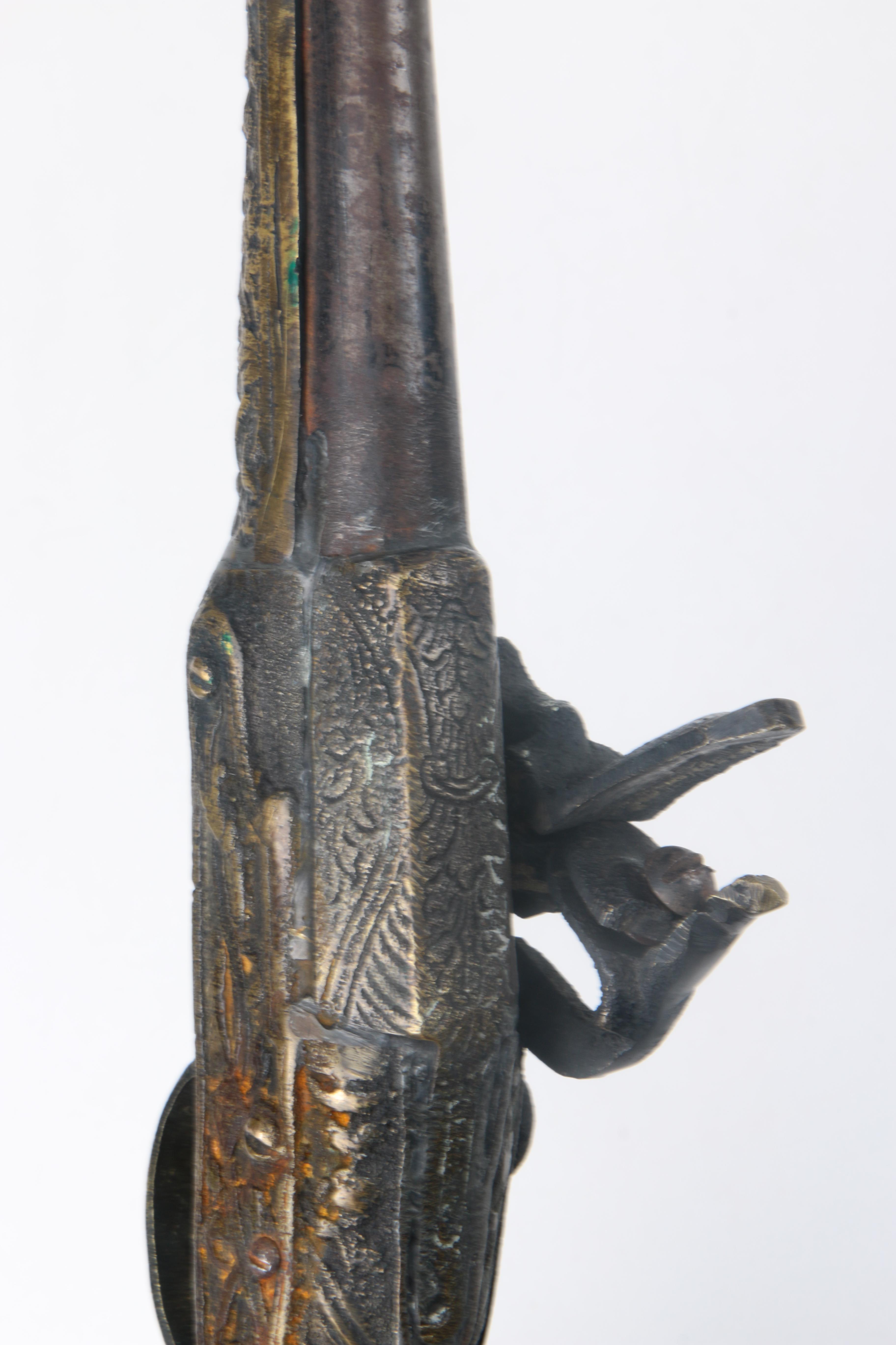 Antique Bronze Replica Flintlock Pistol
