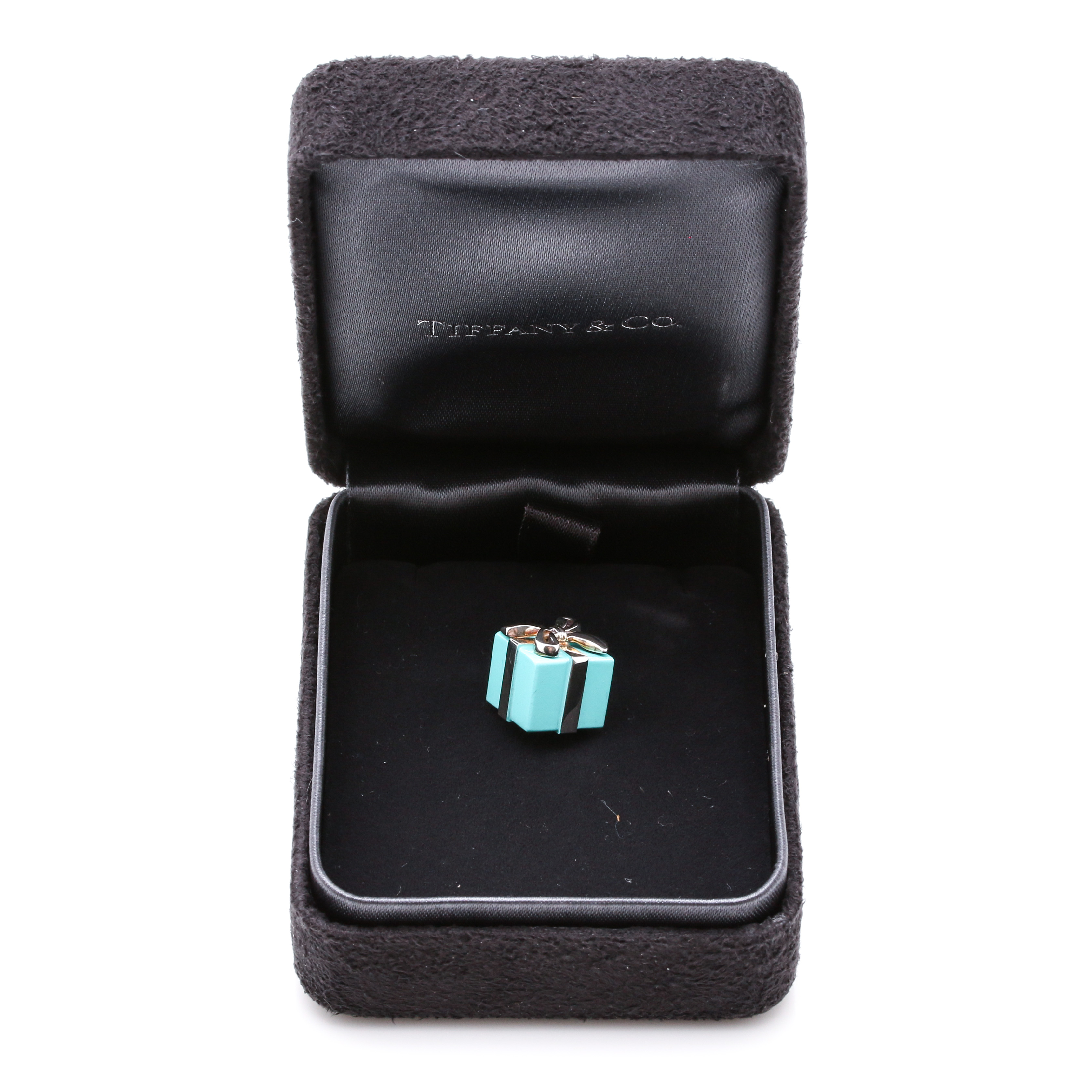 Tiffany & Co. Sterling Silver and Enamel Gift Box Charm