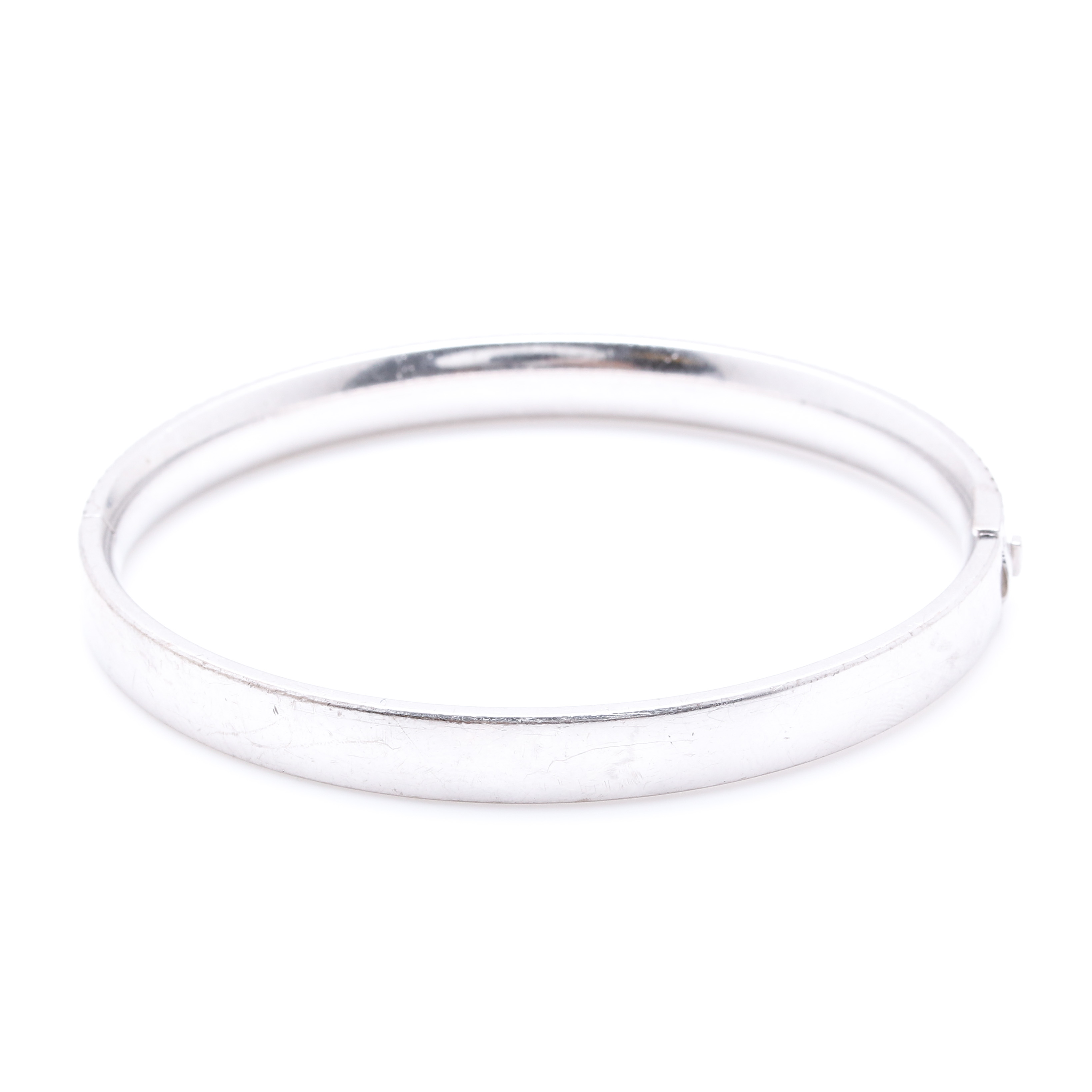 Tiffany & Co. 18K White Gold 2.09 CTW Diamond Metro Bangle