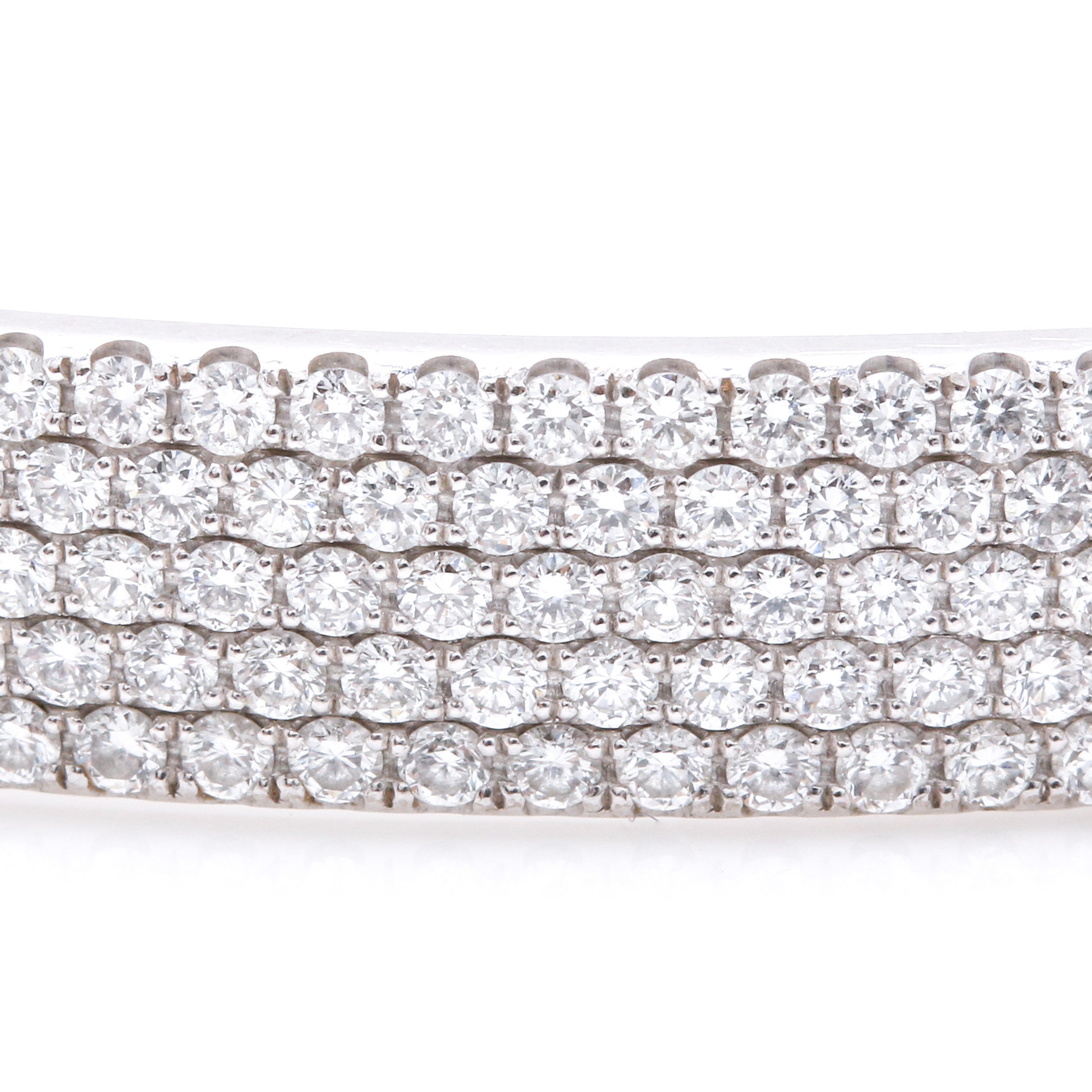 Tiffany & Co. 18K White Gold 2.09 CTW Diamond Metro Bangle