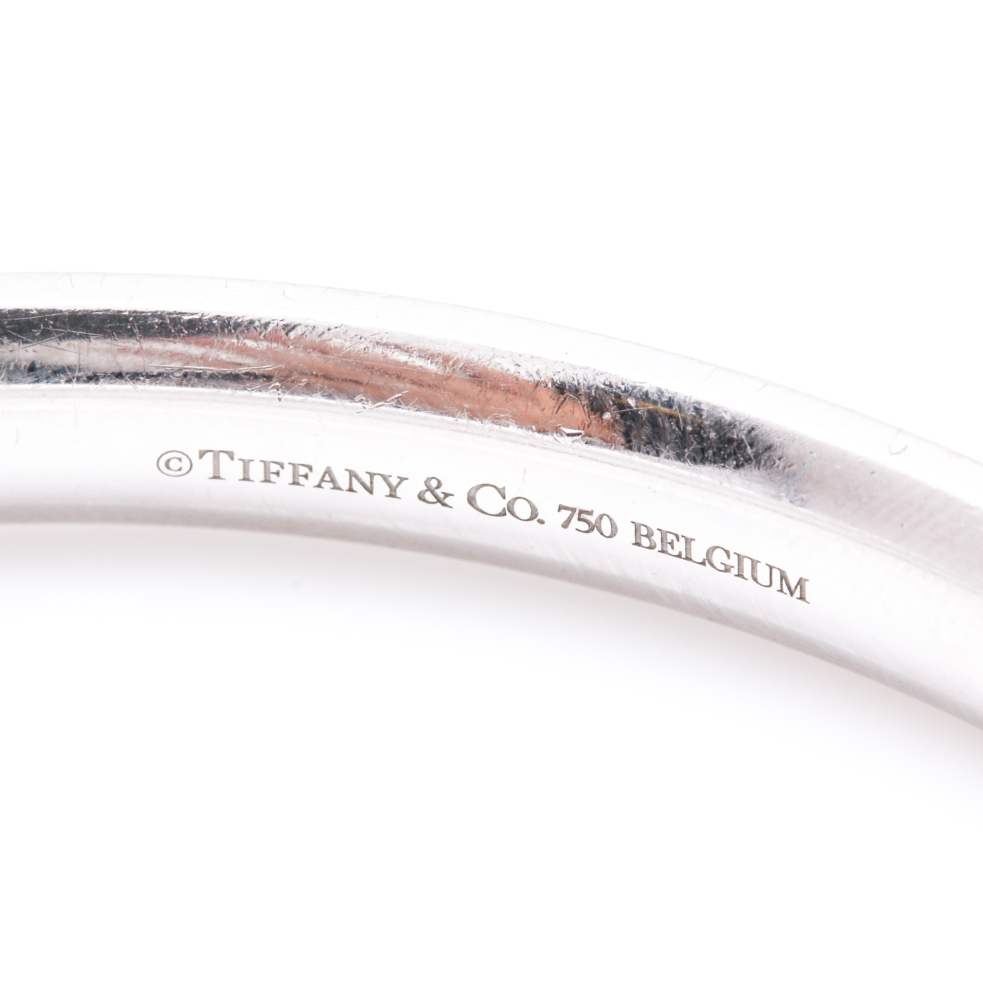 Tiffany & Co. 18K White Gold 2.09 CTW Diamond Metro Bangle