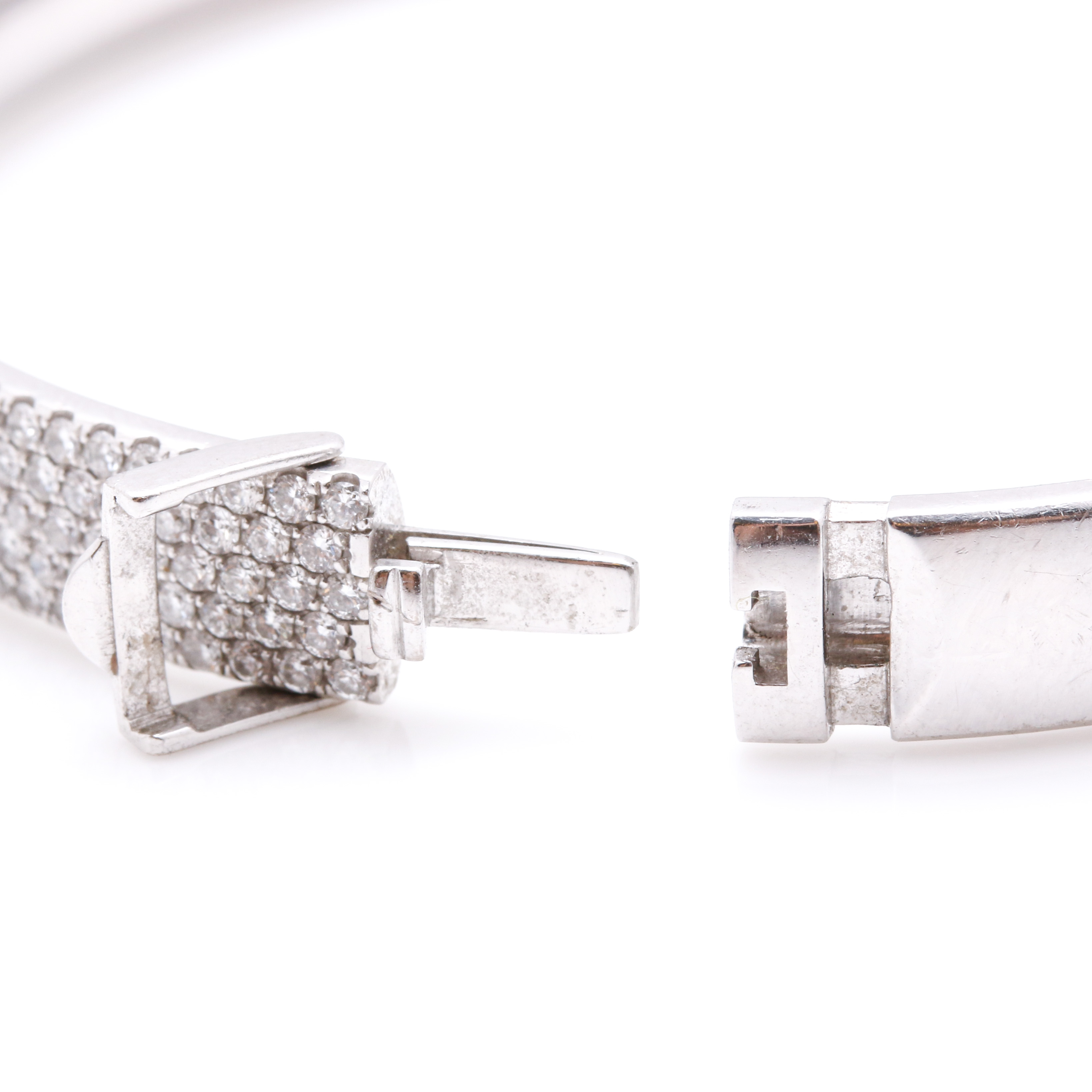 Tiffany & Co. 18K White Gold 2.09 CTW Diamond Metro Bangle