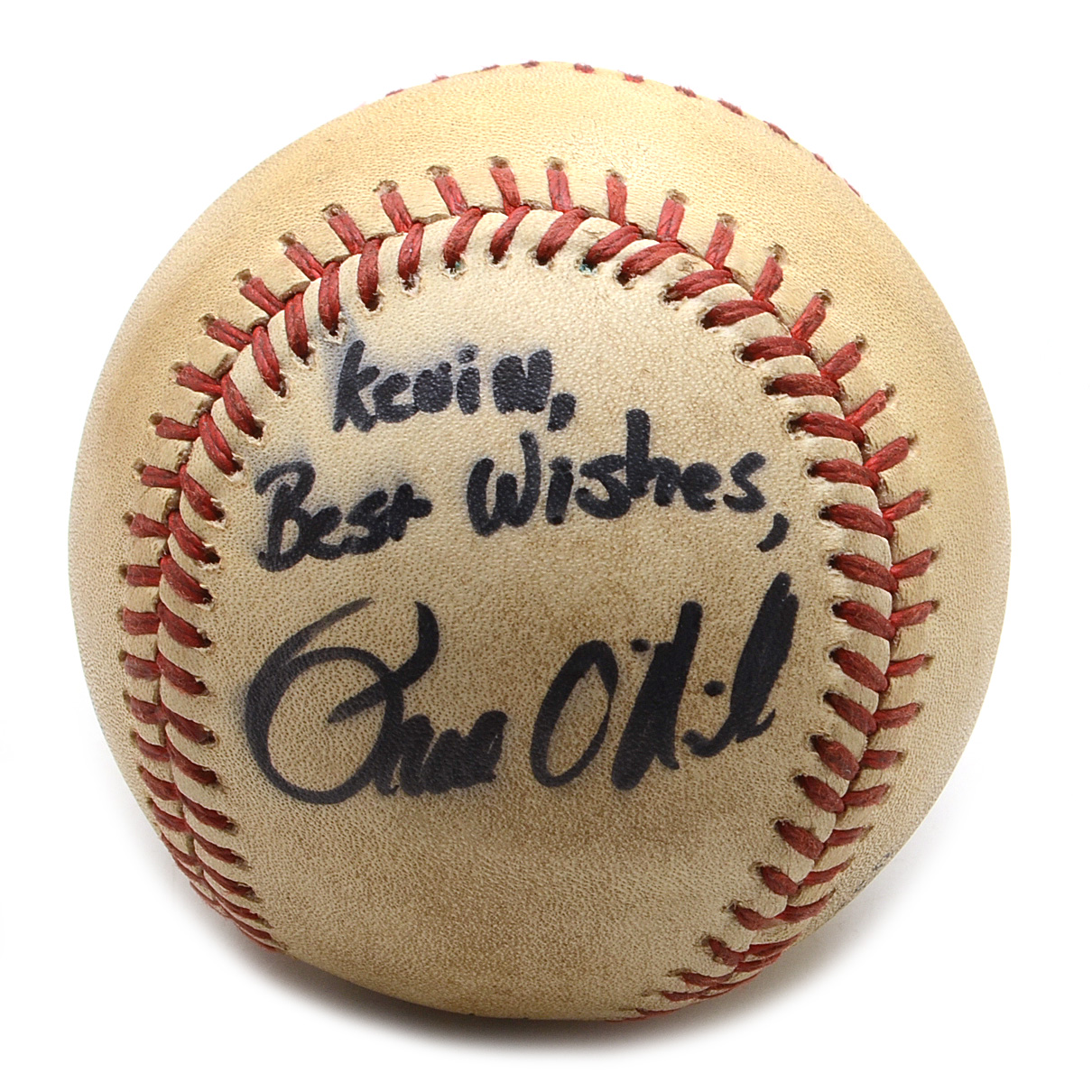 1987 Paul O'Neil Actual Hit "Home Run" Baseball Reds COA