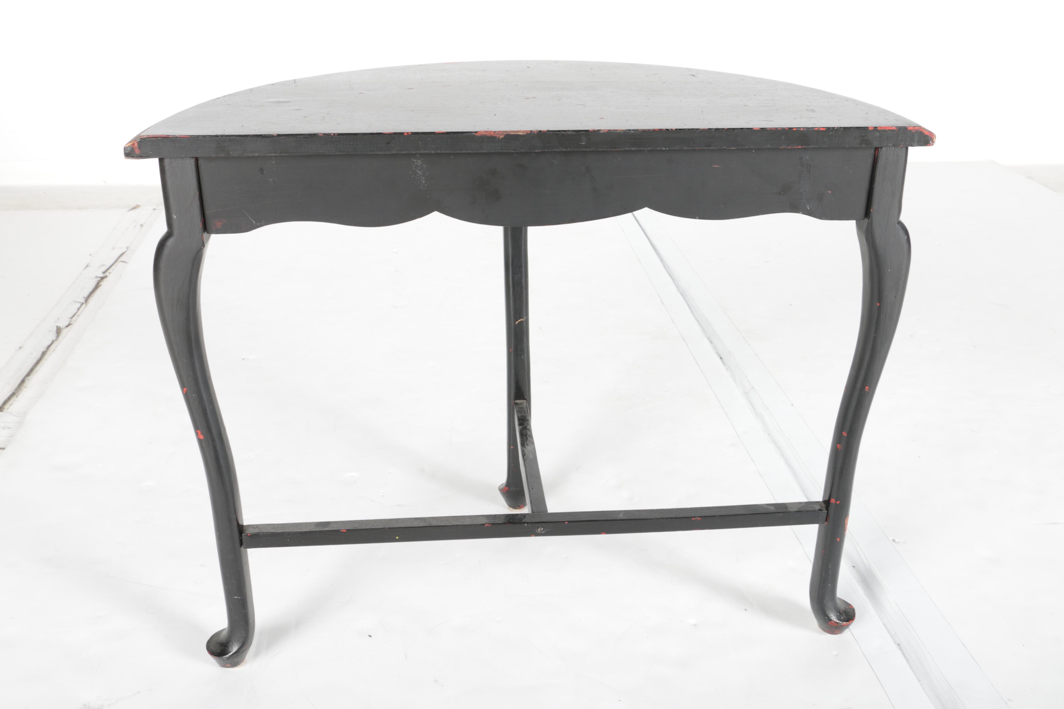 Vintage Demilune Side Table