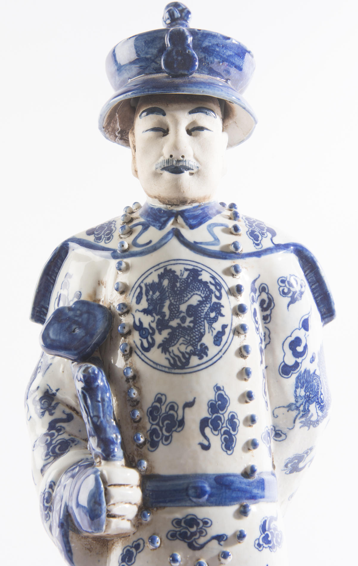 Vintage Chinese Emperor Statue
