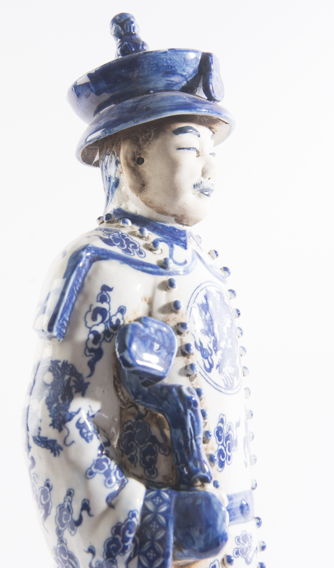 Vintage Chinese Emperor Statue