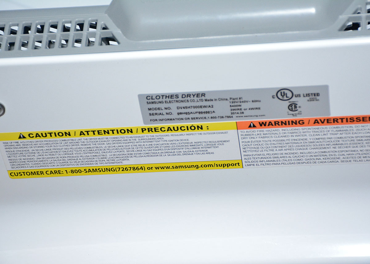 Samsung Moisture Sensor Dryer