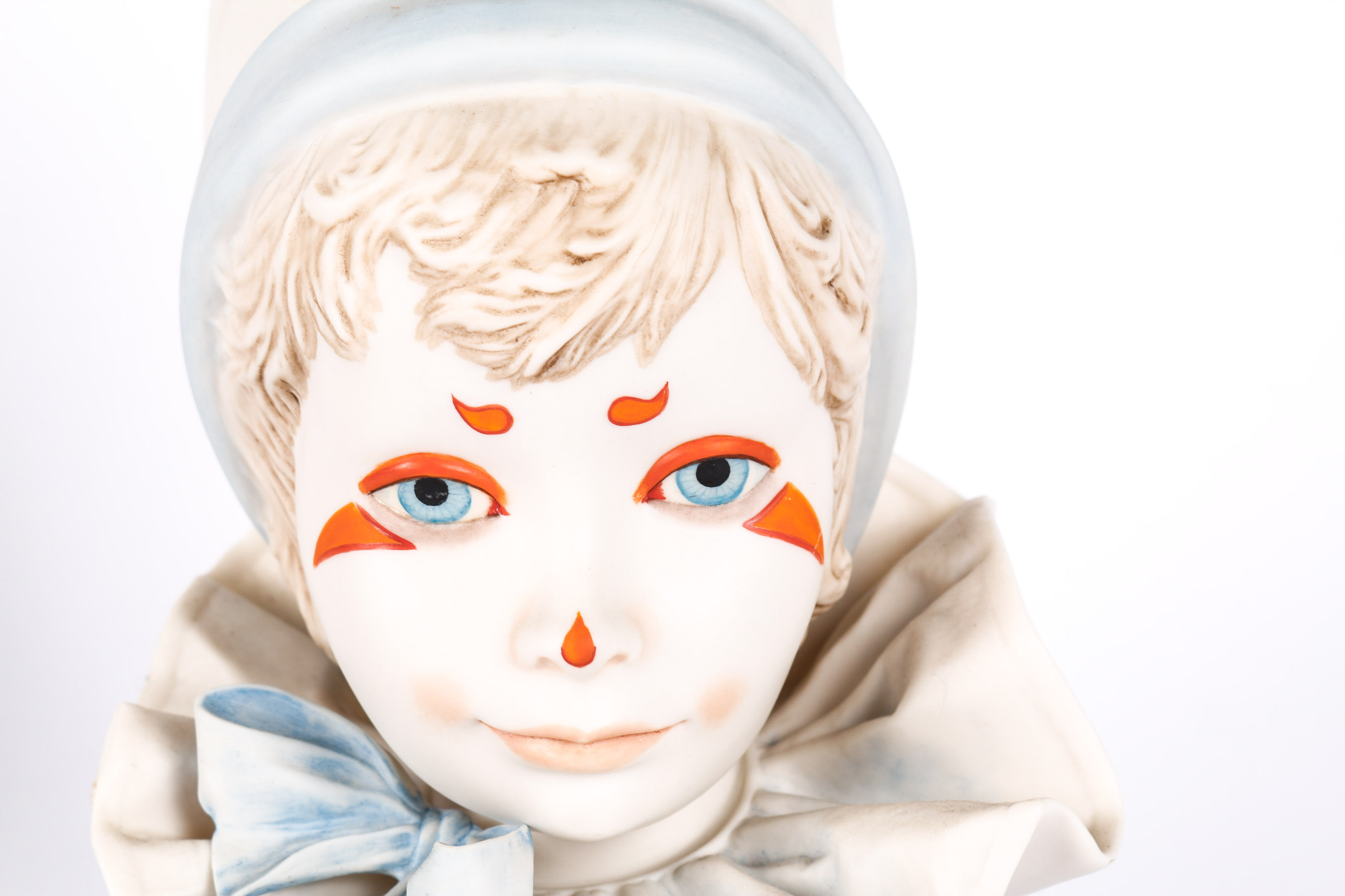 Vintage Cybis Porcelain Busts "Funny Face" and "Snow Bunting"