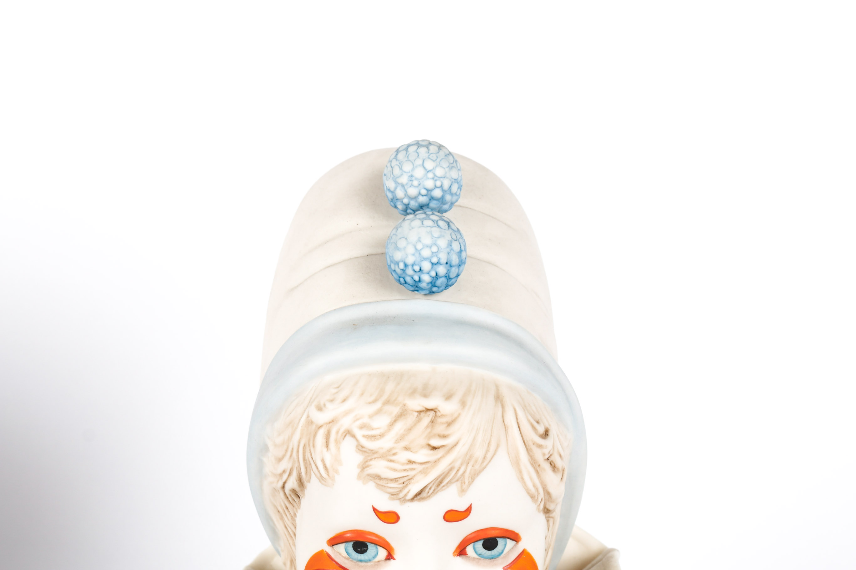 Vintage Cybis Porcelain Busts "Funny Face" and "Snow Bunting"