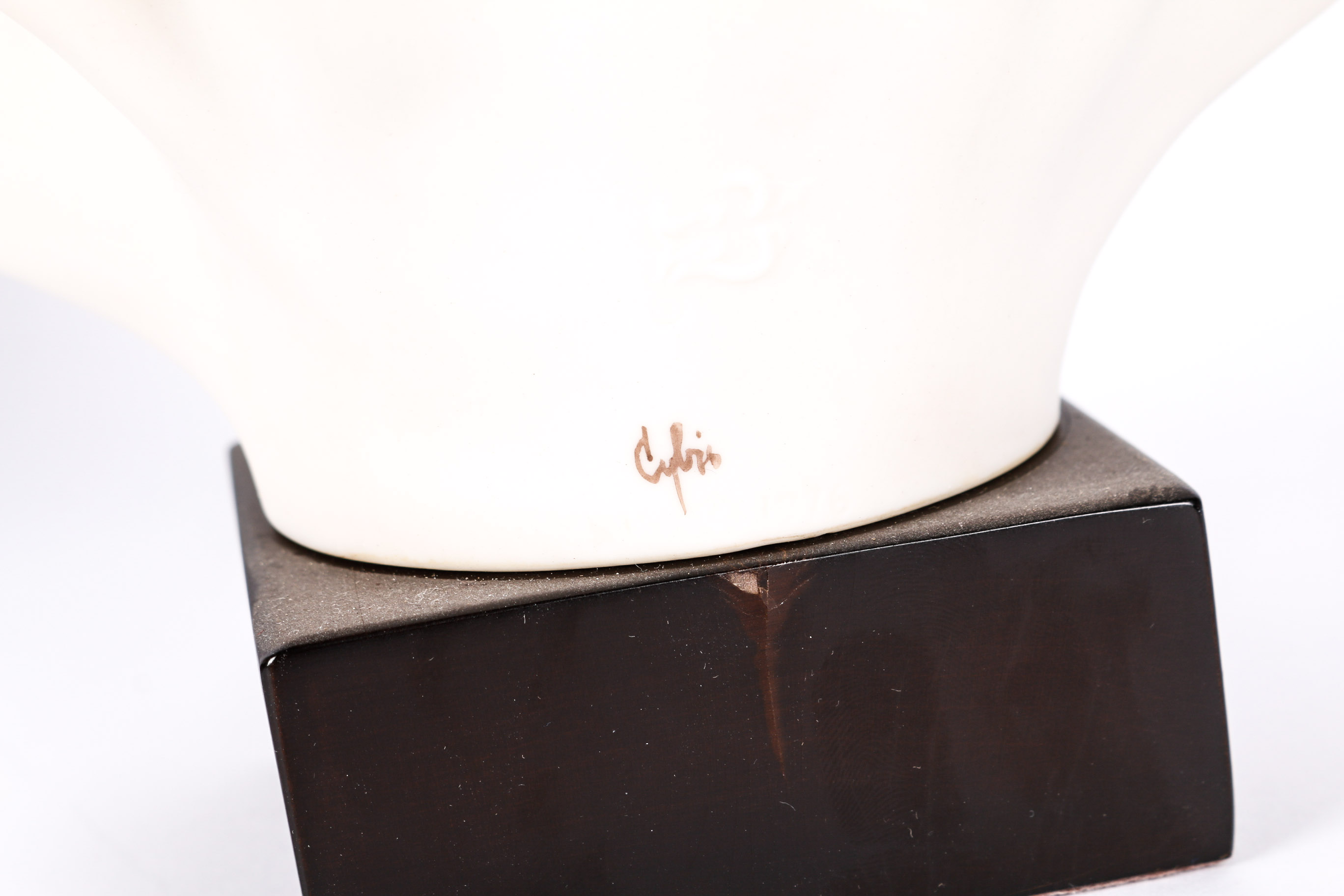 Vintage Cybis Porcelain Busts "Funny Face" and "Snow Bunting"