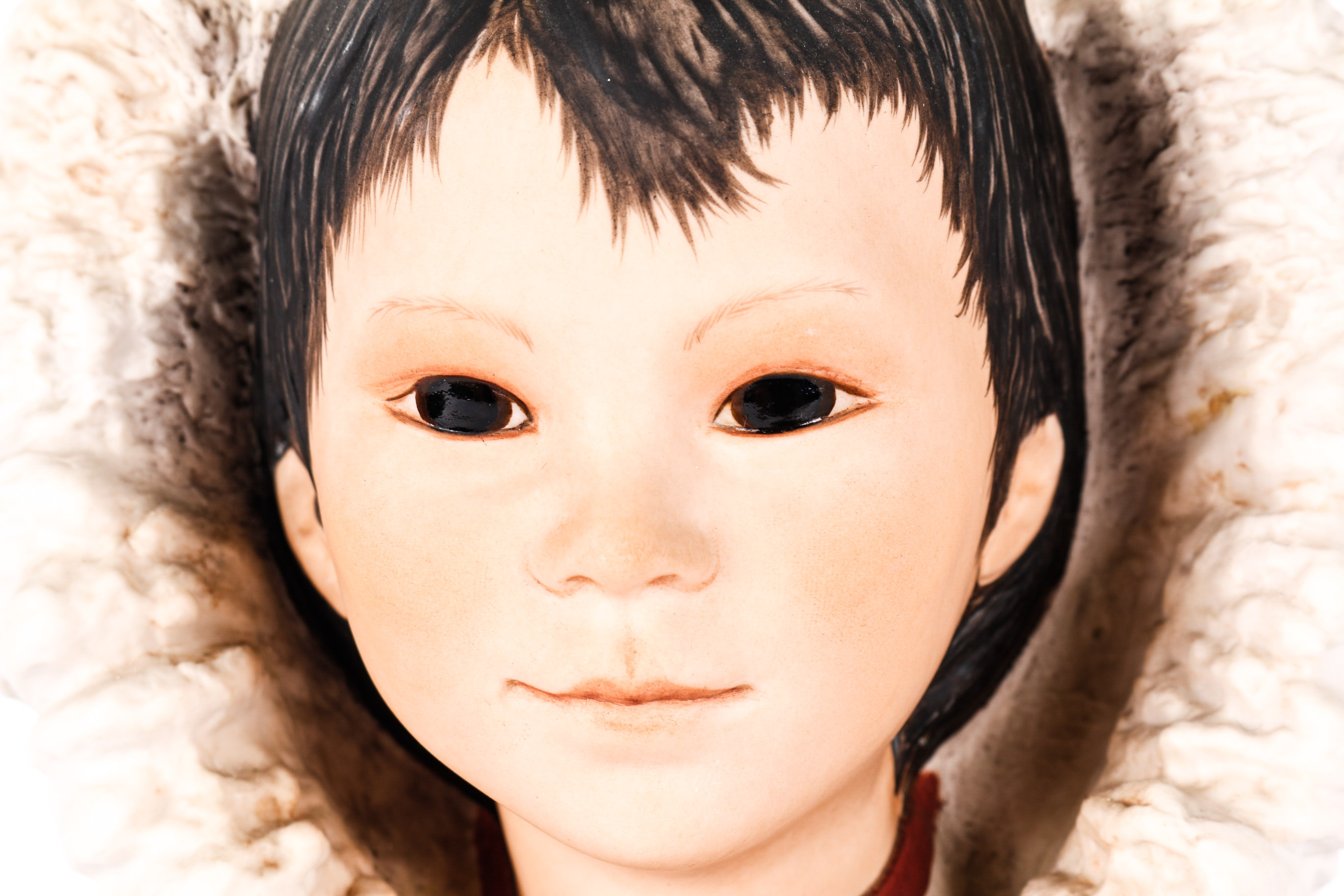 Vintage Cybis Porcelain Busts "Funny Face" and "Snow Bunting"