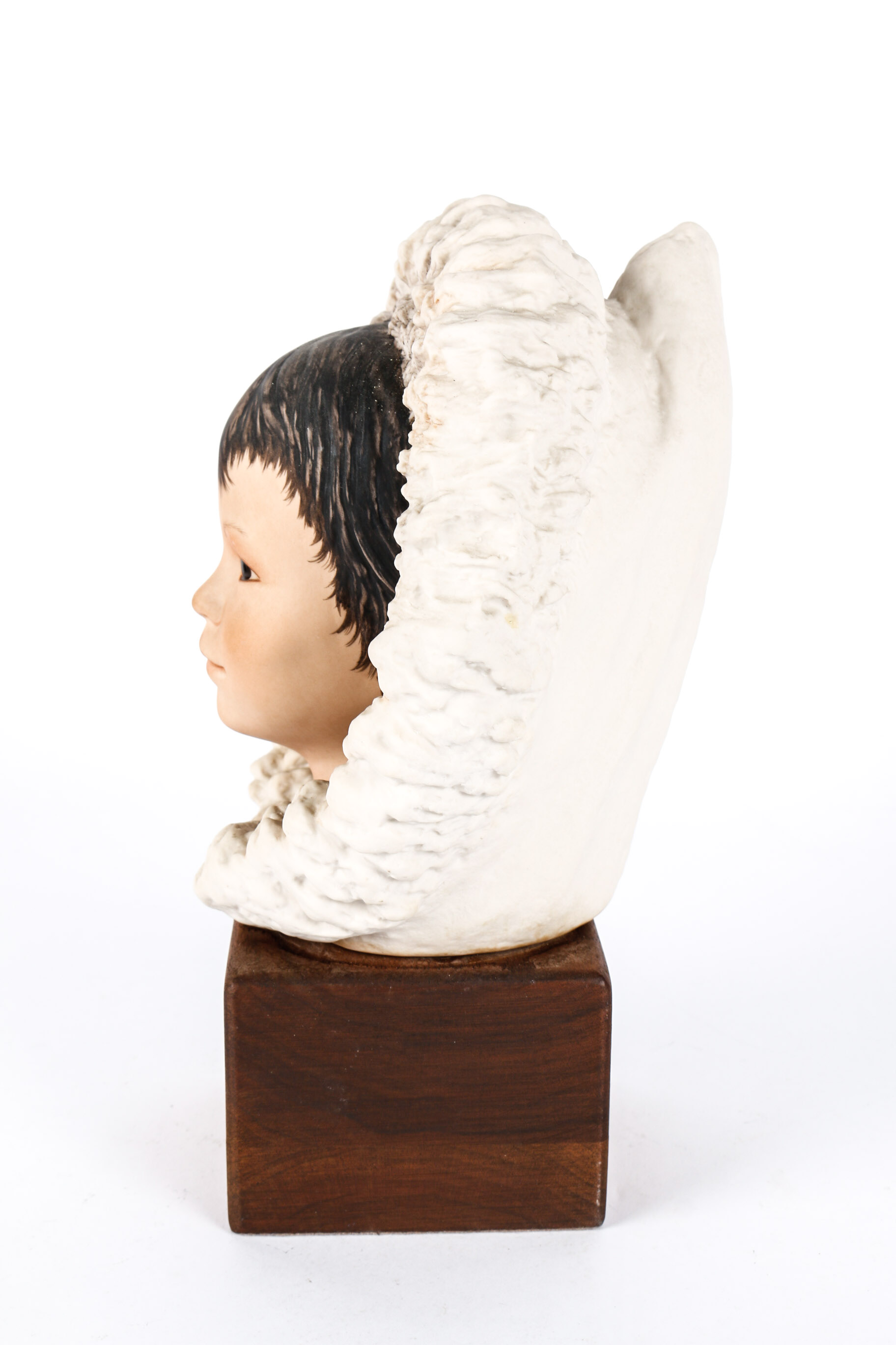 Vintage Cybis Porcelain Busts "Funny Face" and "Snow Bunting"