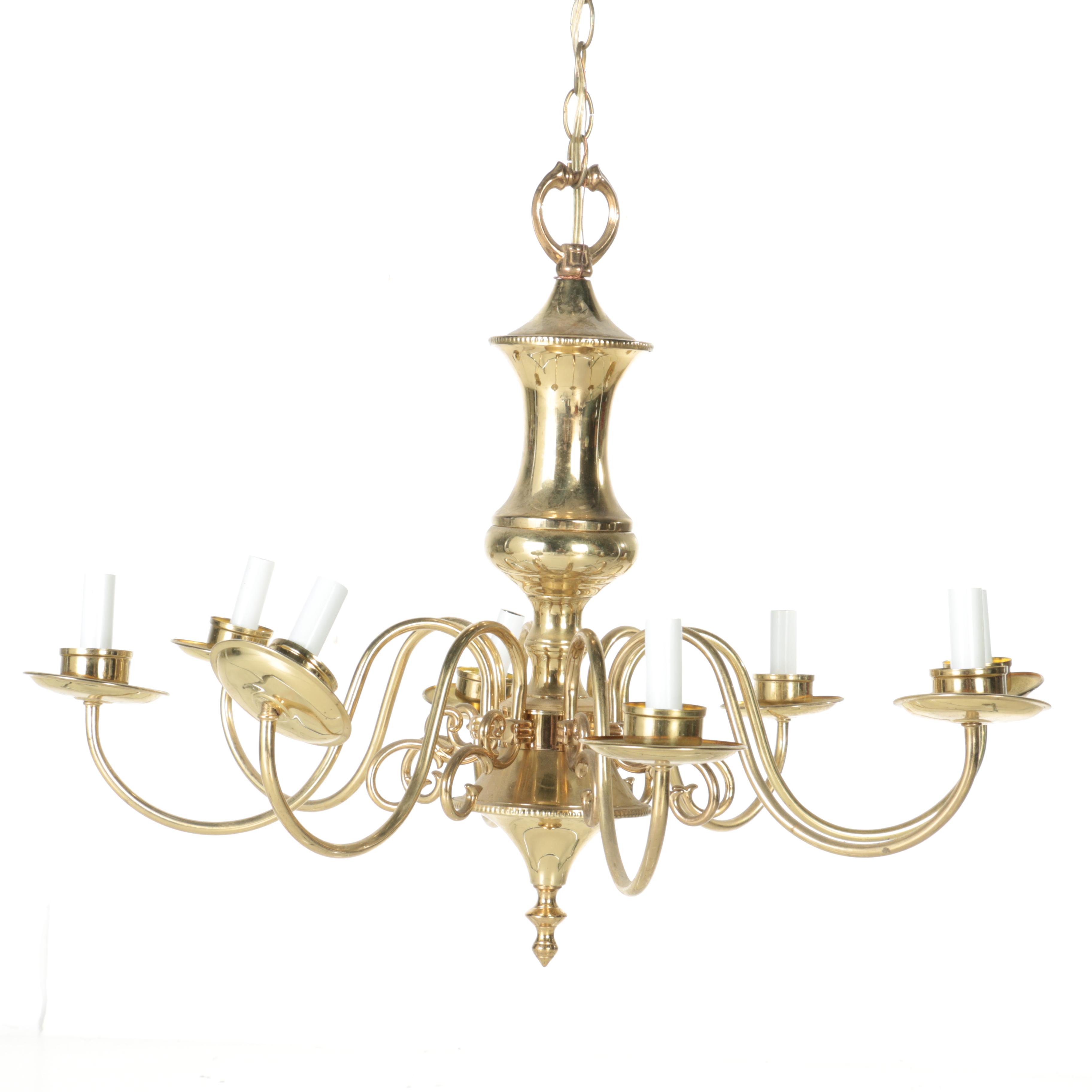 Brass Tone Chandelier